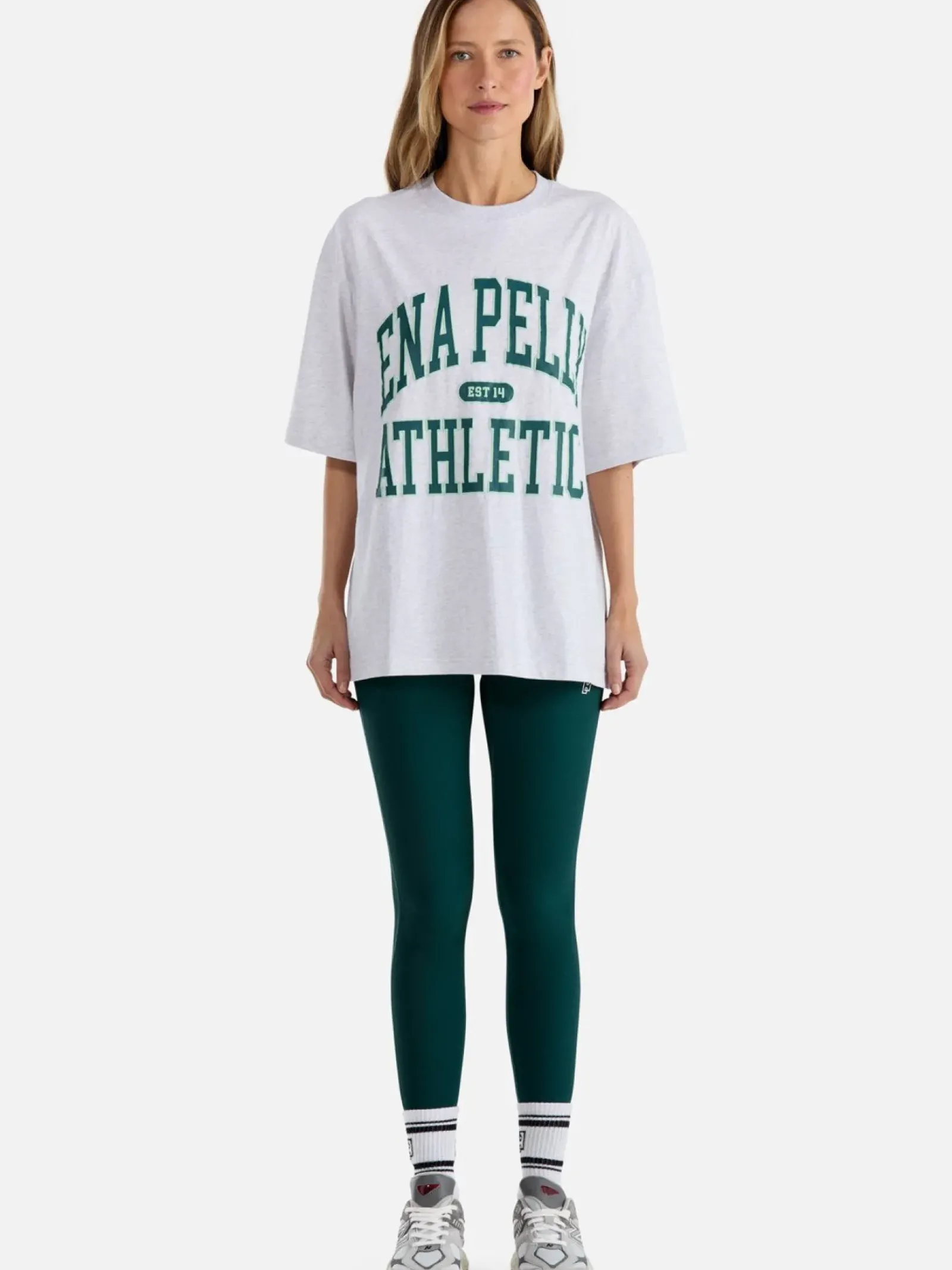 Ena Pelly Athletic Tee - White Marle New