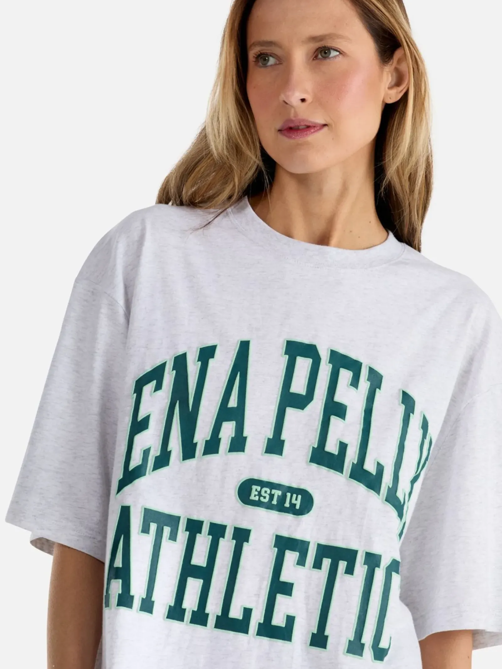 Ena Pelly Athletic Tee - White Marle New