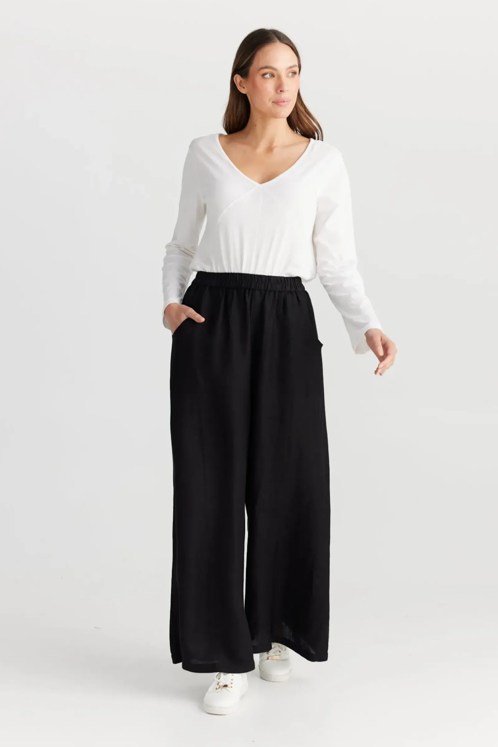 The Shanty Positano Pants - Black Clearance