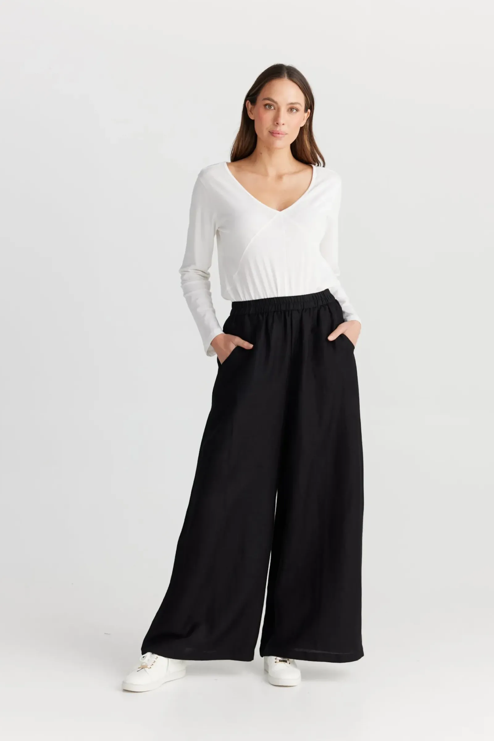 The Shanty Positano Pants - Black Clearance