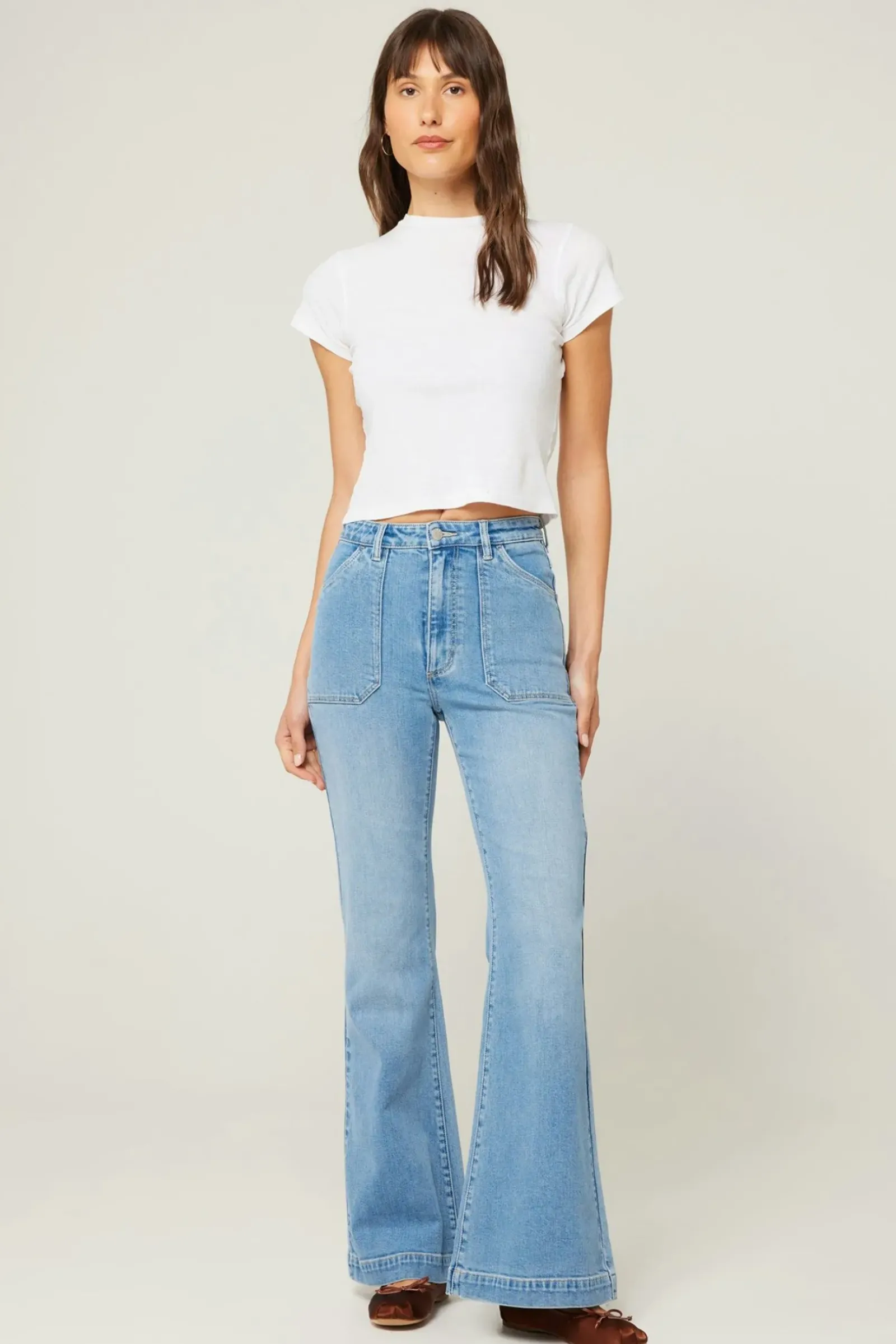 Rolla's Rolla's Eastcoast Flare Carly- Vintage Blue Discount