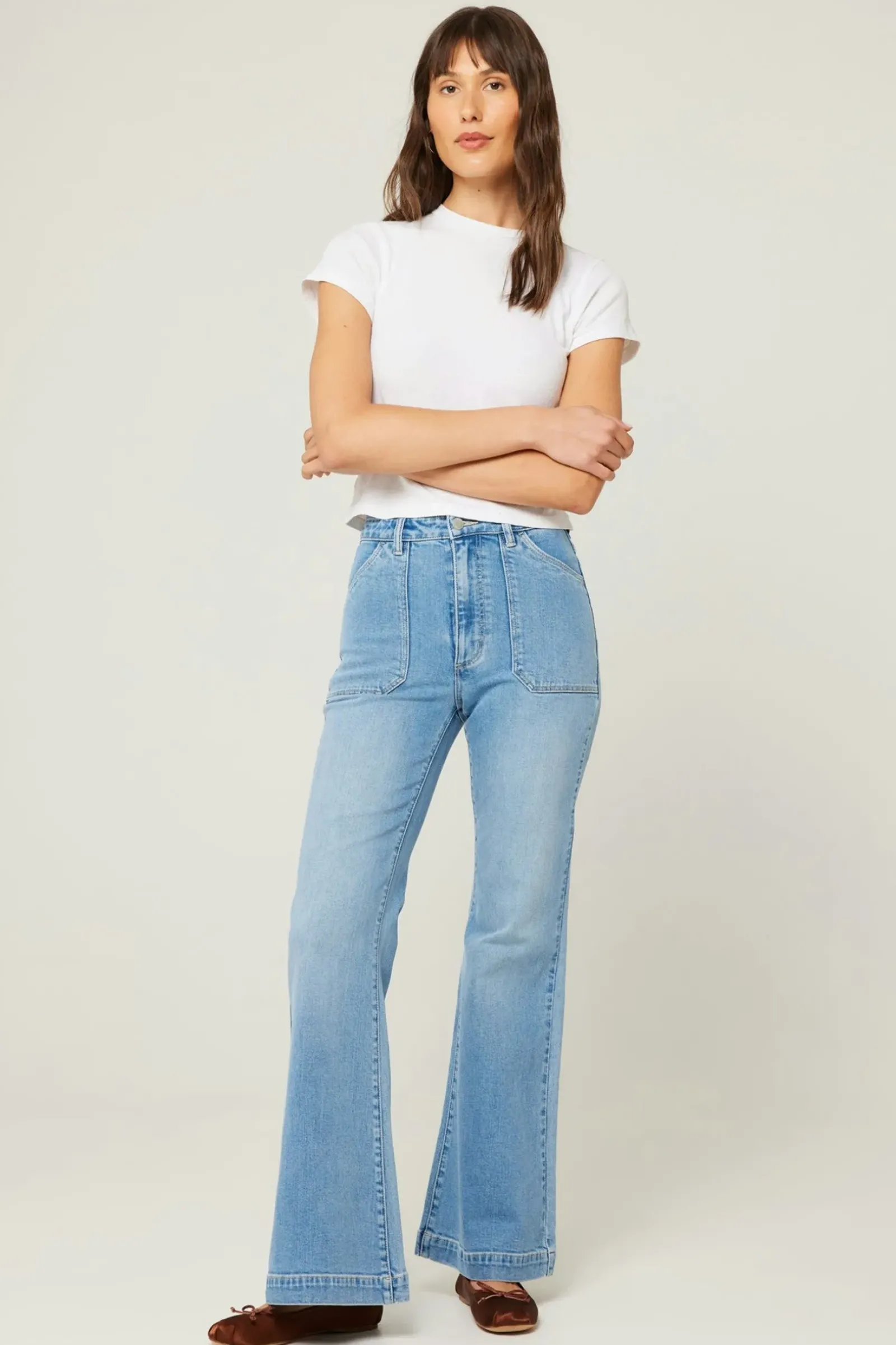 Rolla's Rolla's Eastcoast Flare Carly- Vintage Blue Discount