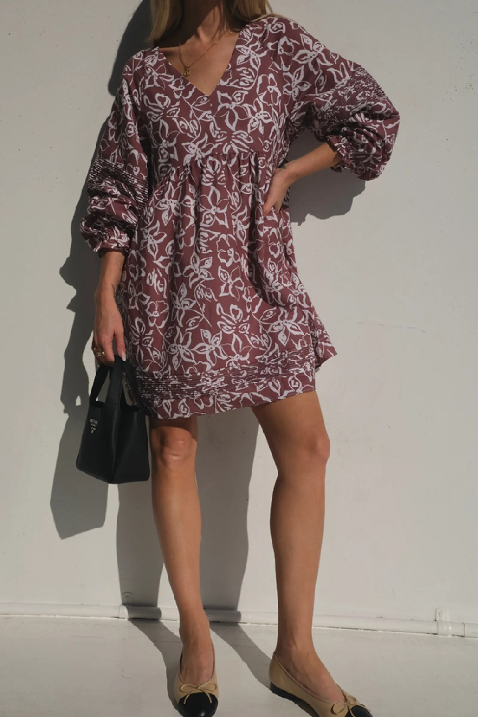 Lunar Fox Stevie Linen Dress - Sangria Discount