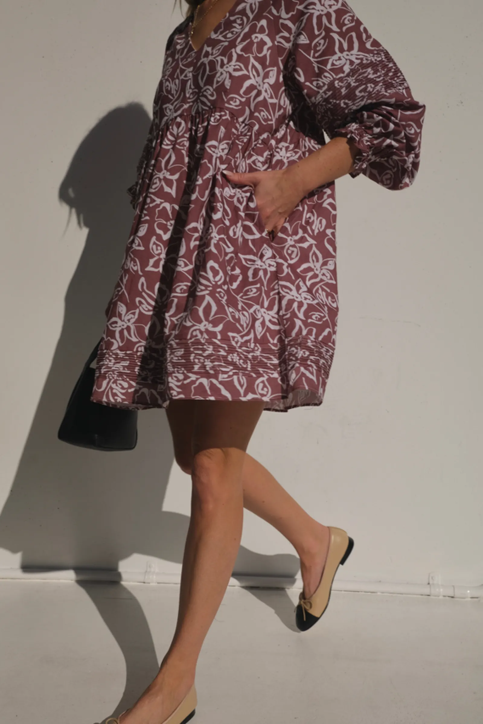 Lunar Fox Stevie Linen Dress - Sangria Discount