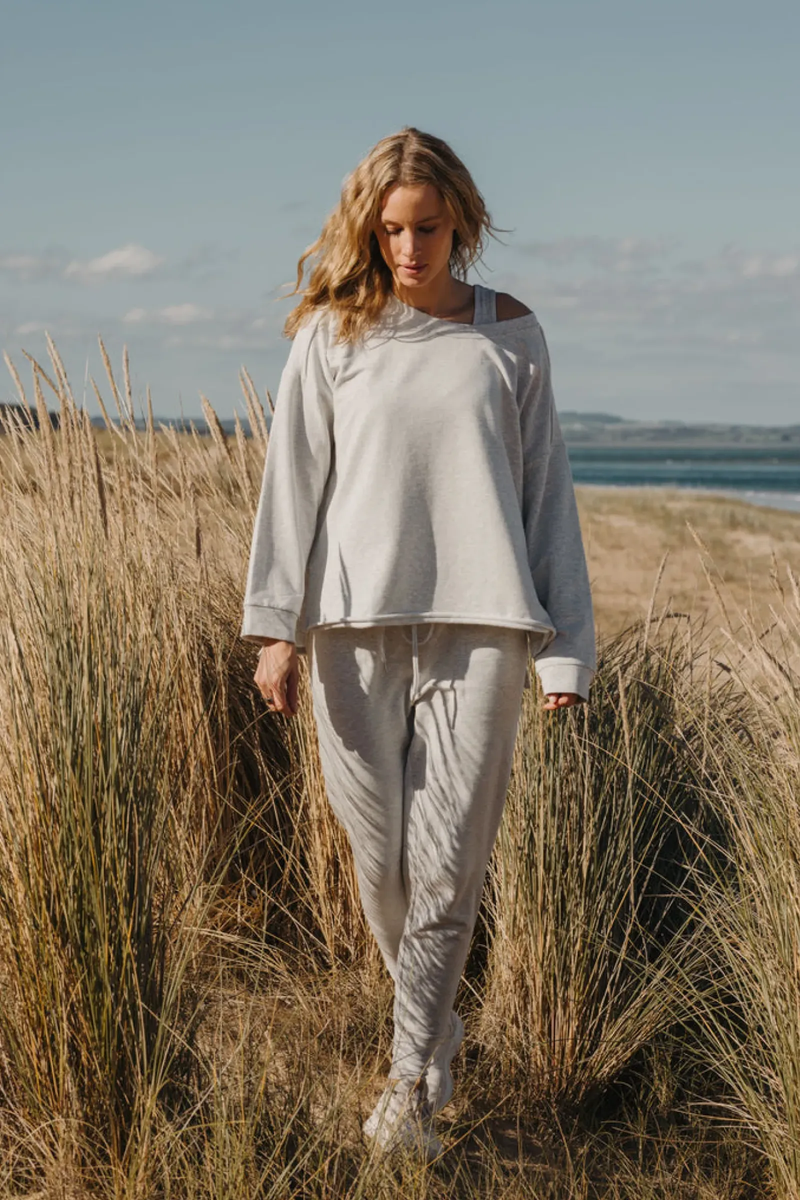 Talamaya Heavenly Fleece Windcheater - Silver Marle Clearance