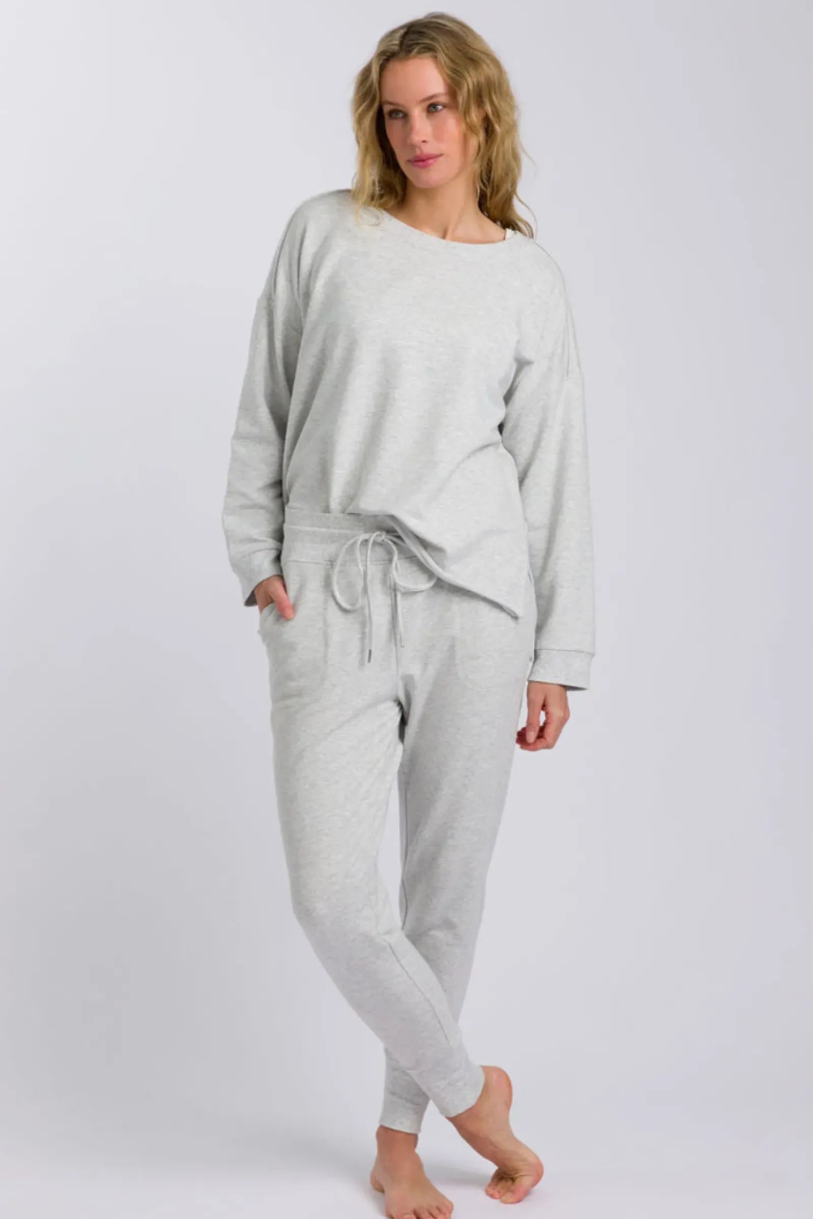 Talamaya Heavenly Fleece Windcheater - Silver Marle Clearance