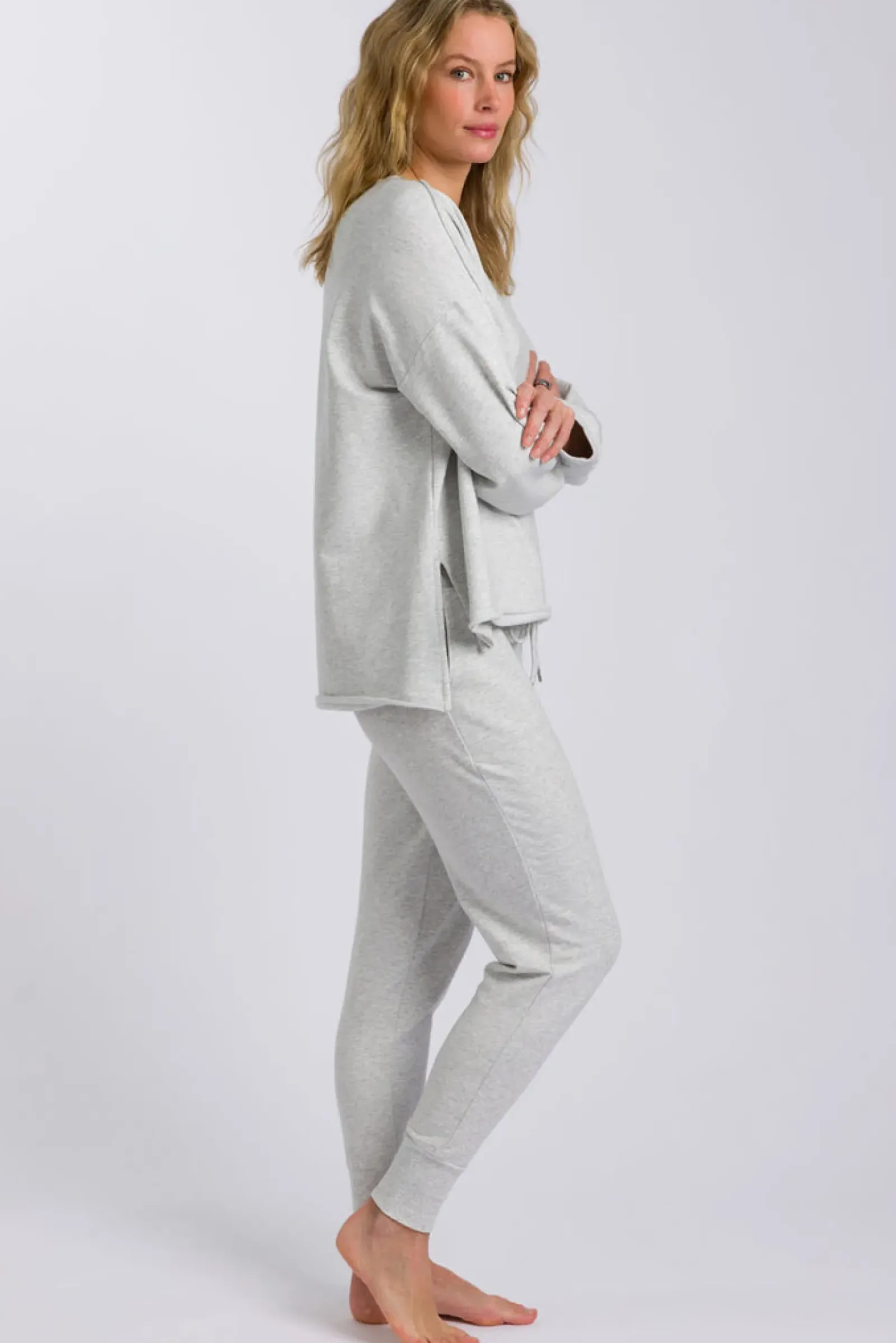 Talamaya Heavenly Fleece Windcheater - Silver Marle Clearance