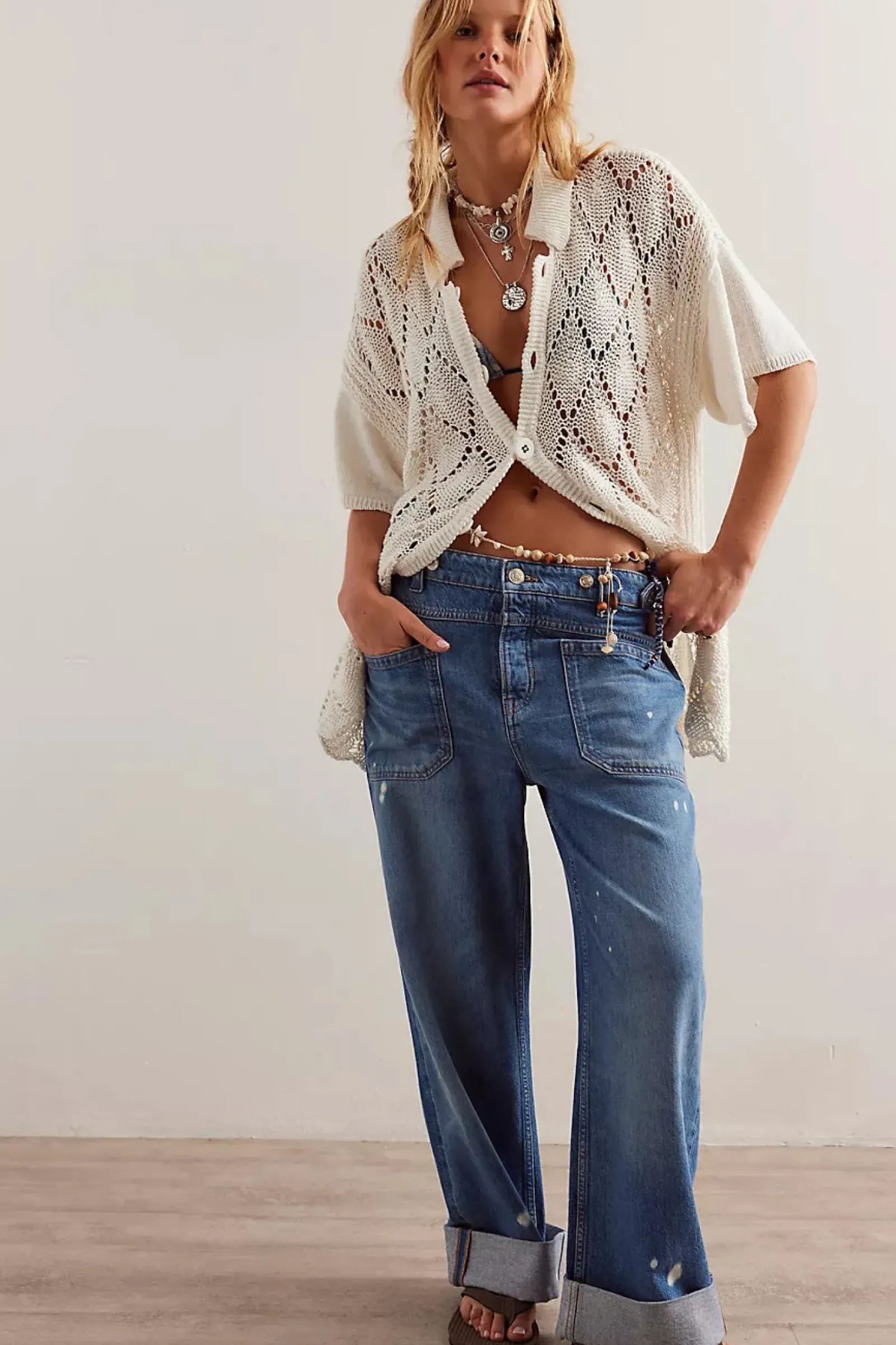 Free People Palmer Cuffed Jean Discount
