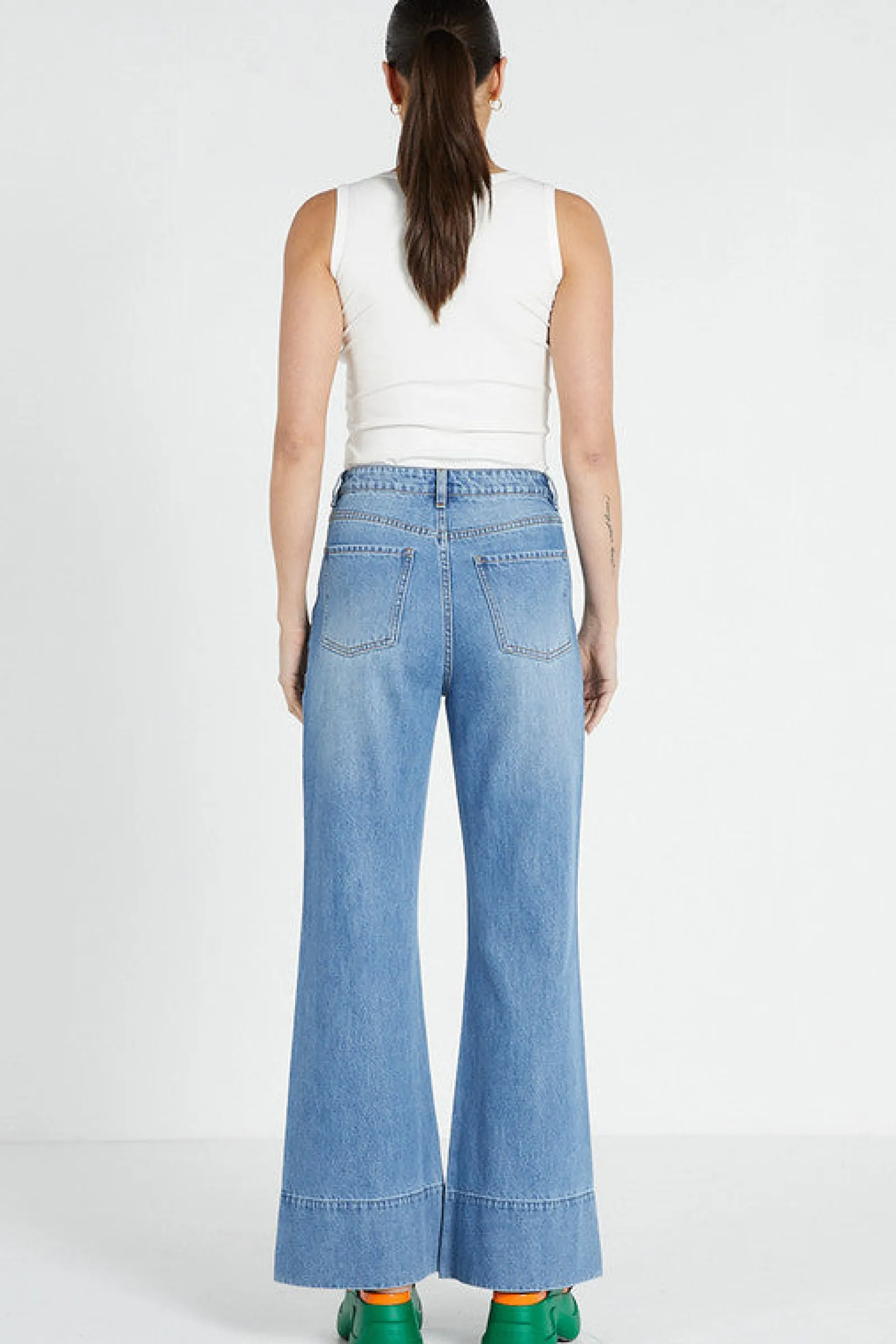 Bohemian Traders Flared Jean - Light Blue Sale