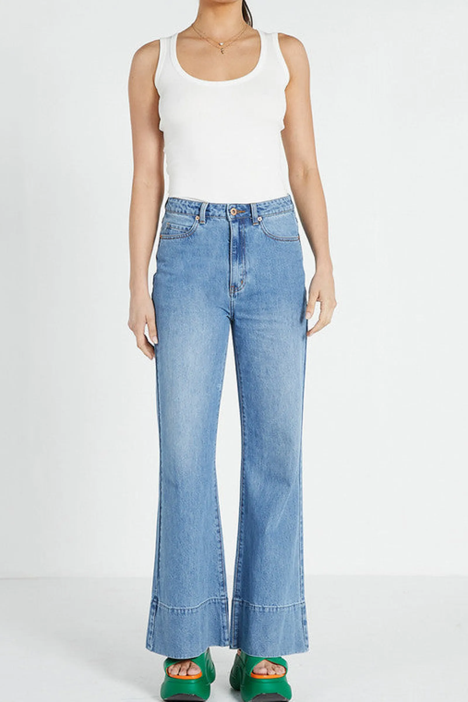 Bohemian Traders Flared Jean - Light Blue Sale