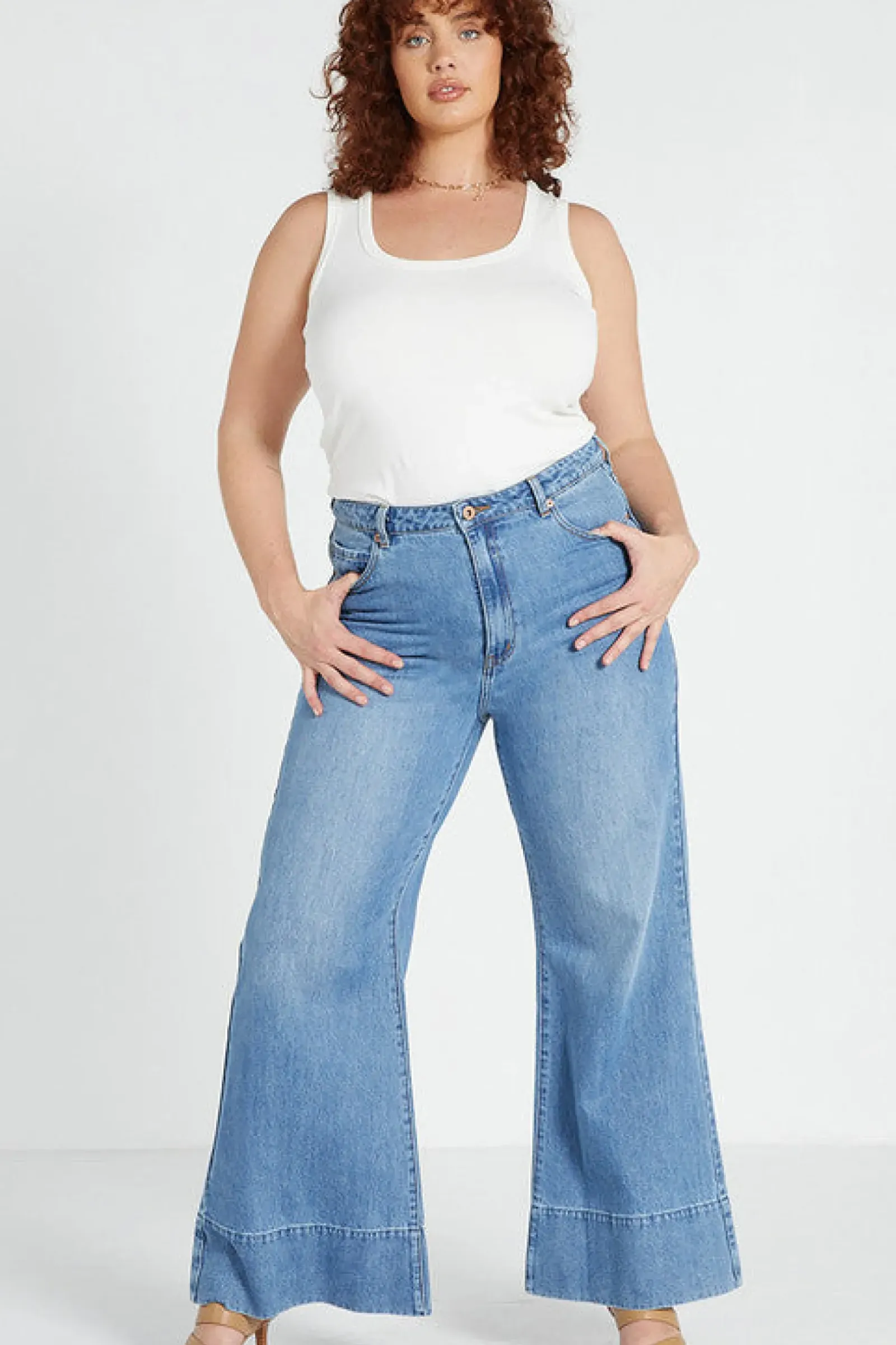 Bohemian Traders Flared Jean - Light Blue Sale