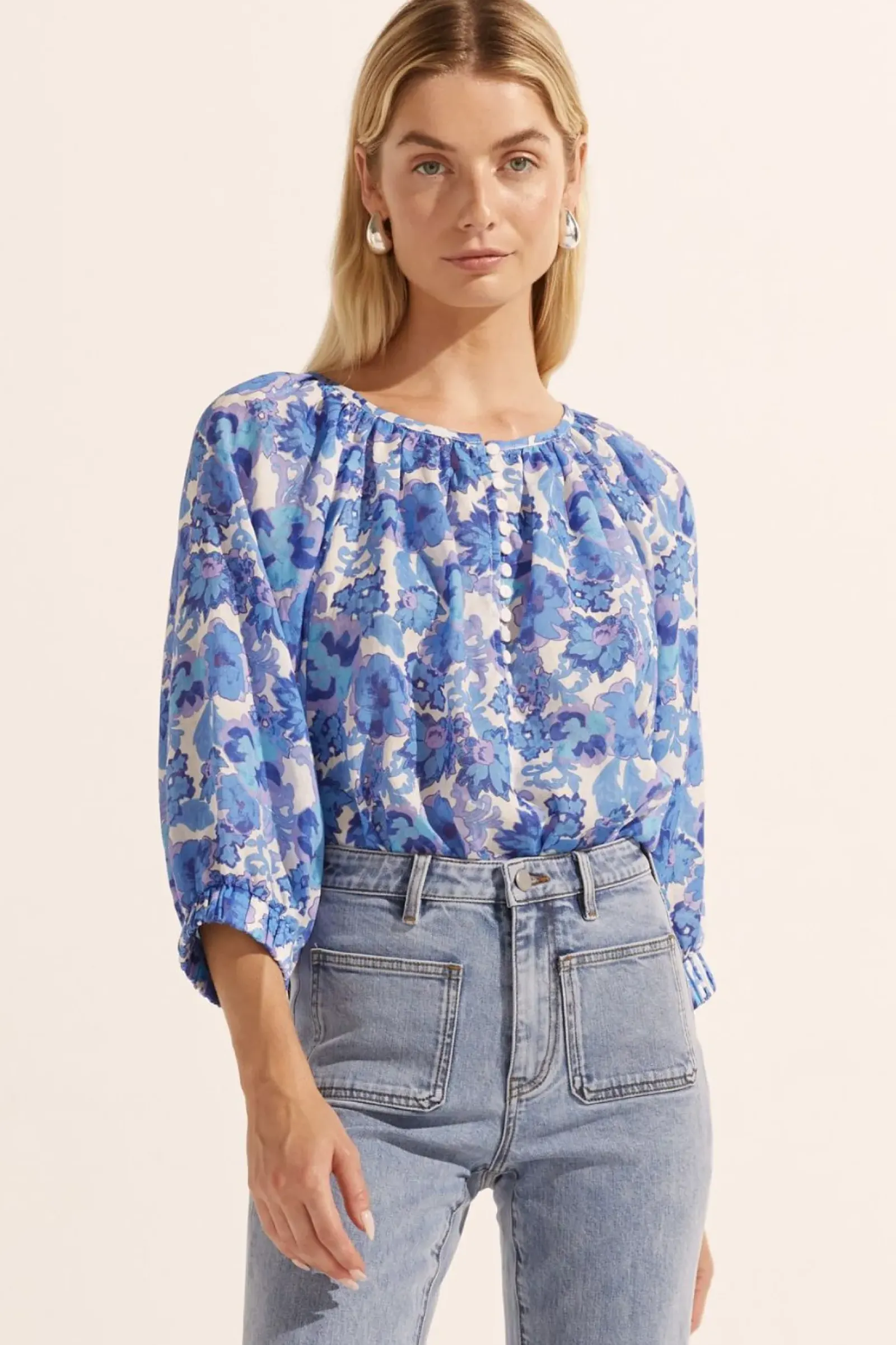 Zoe Kratzmann Imbue Top - Pacific Floral New
