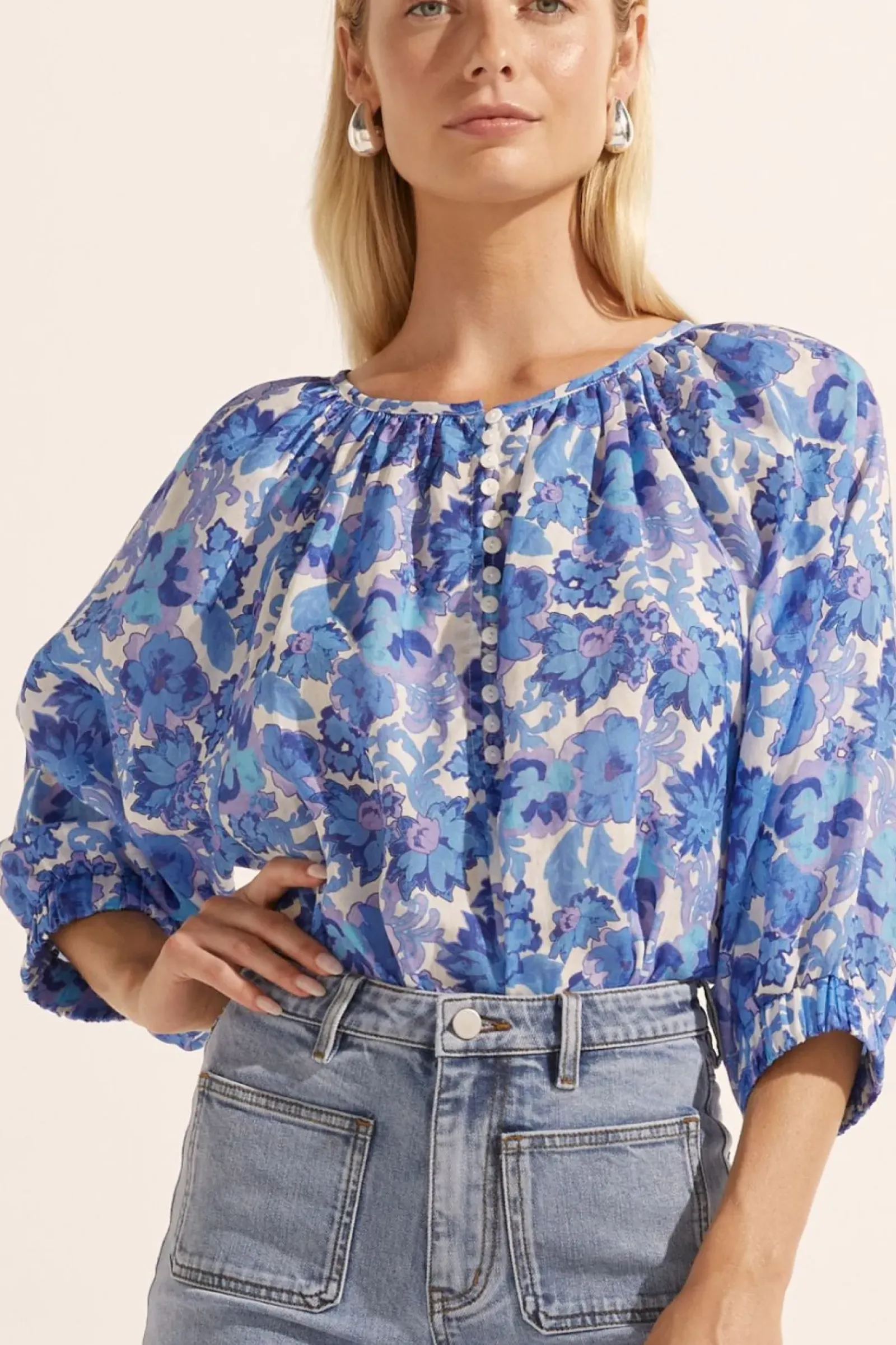 Zoe Kratzmann Imbue Top - Pacific Floral New