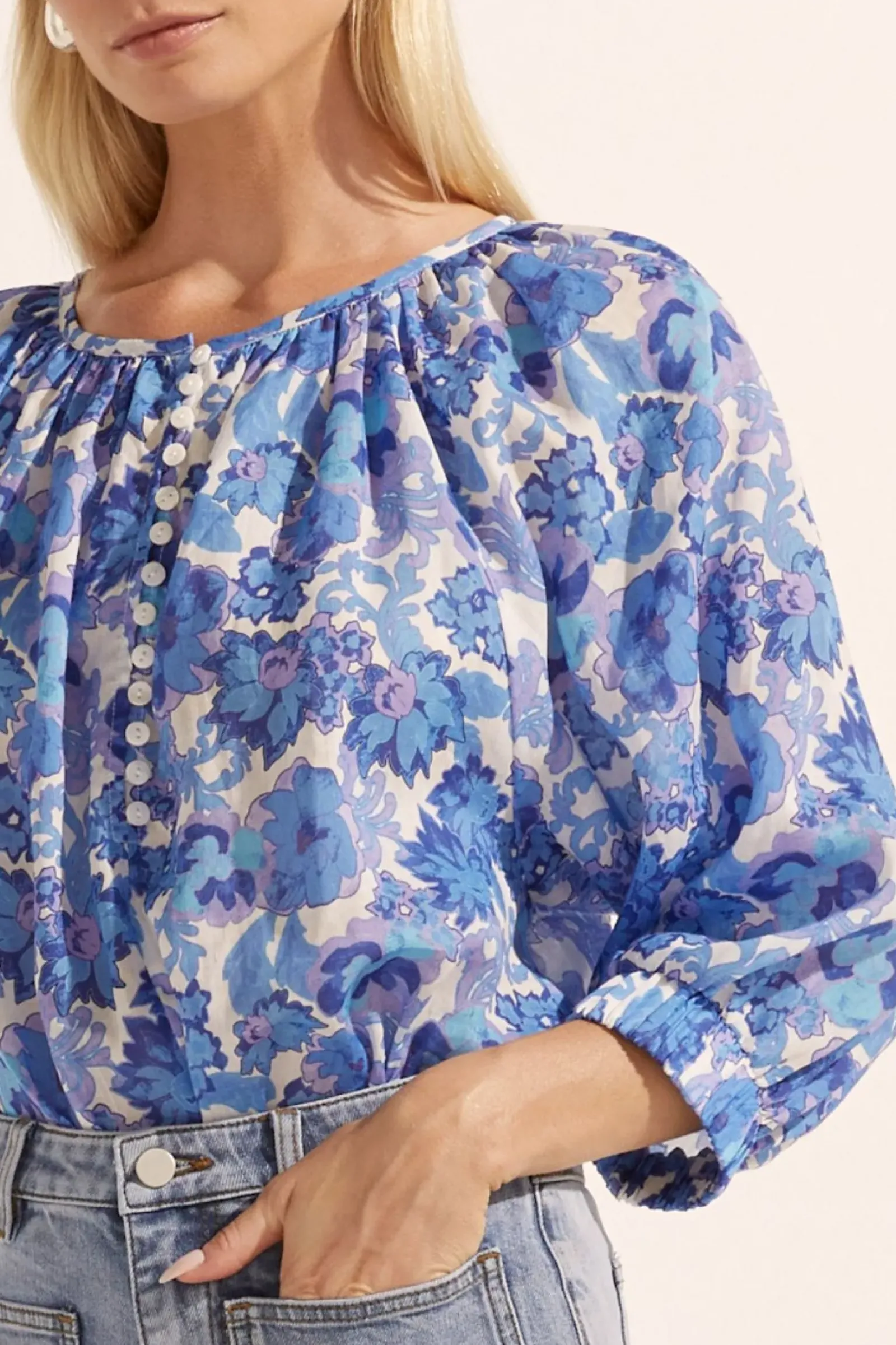 Zoe Kratzmann Imbue Top - Pacific Floral New