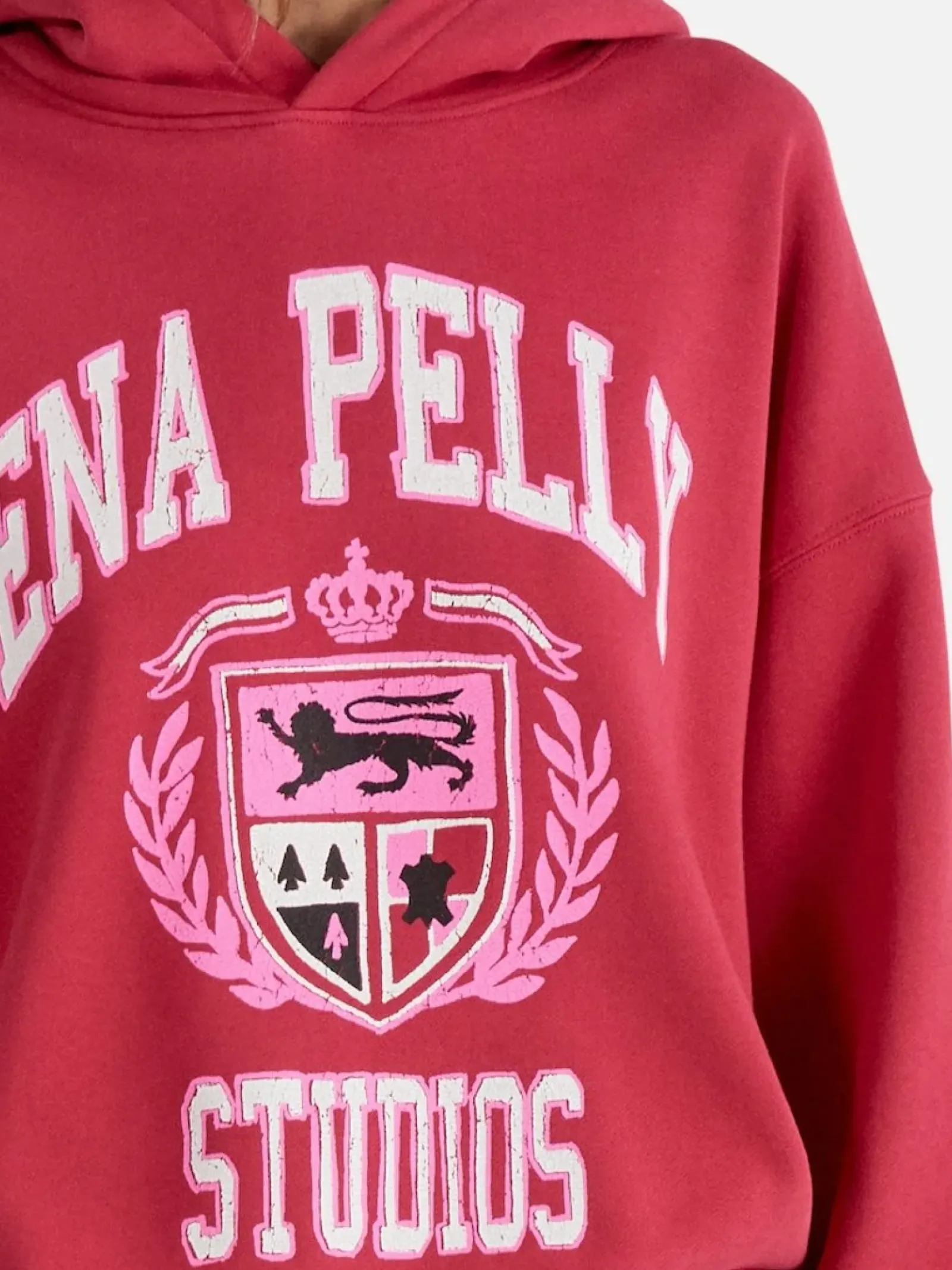 Ena Pelly Brooke Oversized Hoodie DIY Studios - Poppy Red Clearance