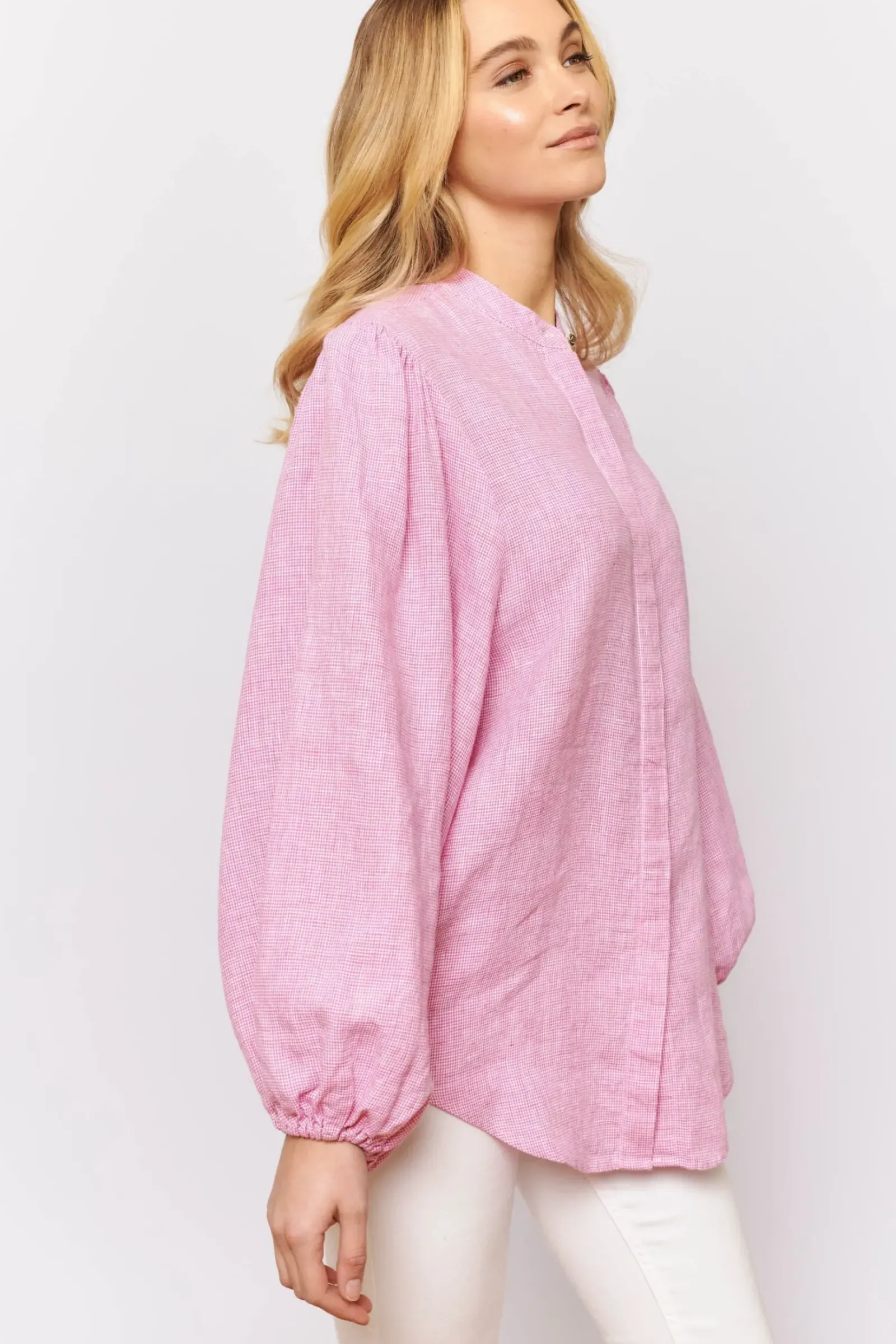Alessandra Charade Shirt - Pink Houndstooth Online