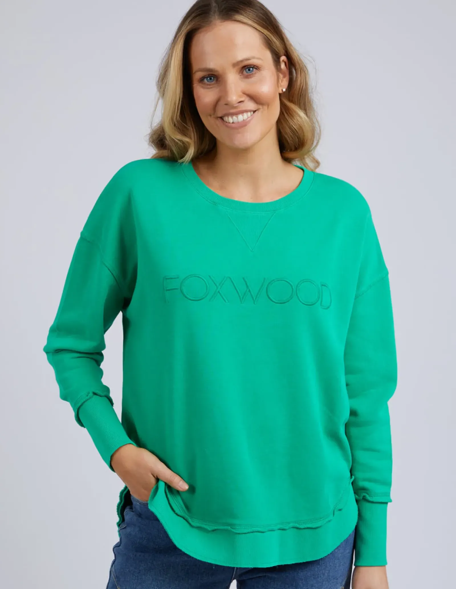 Foxwood Simplified Crew - Bright Green Clearance