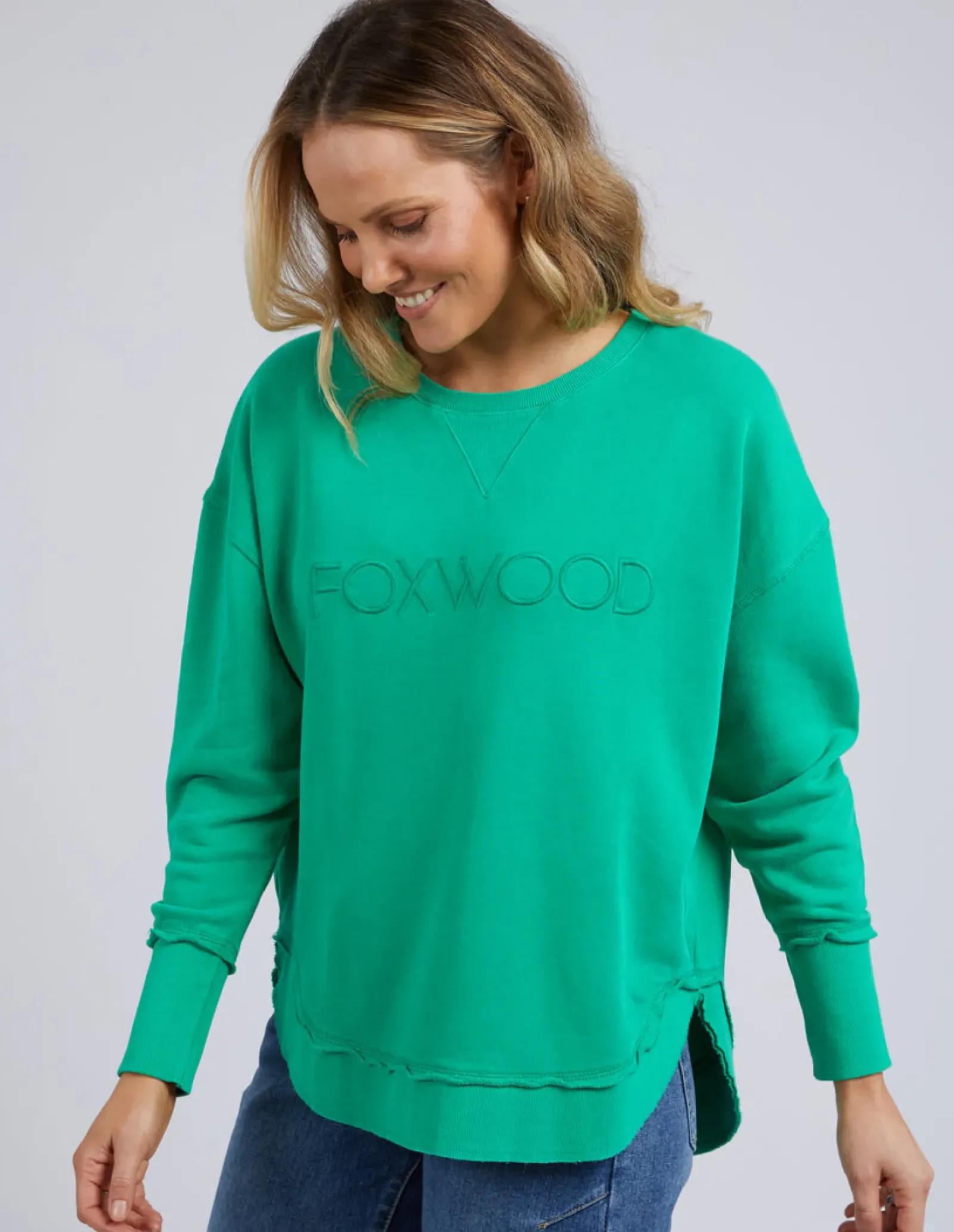 Foxwood Simplified Crew - Bright Green Clearance