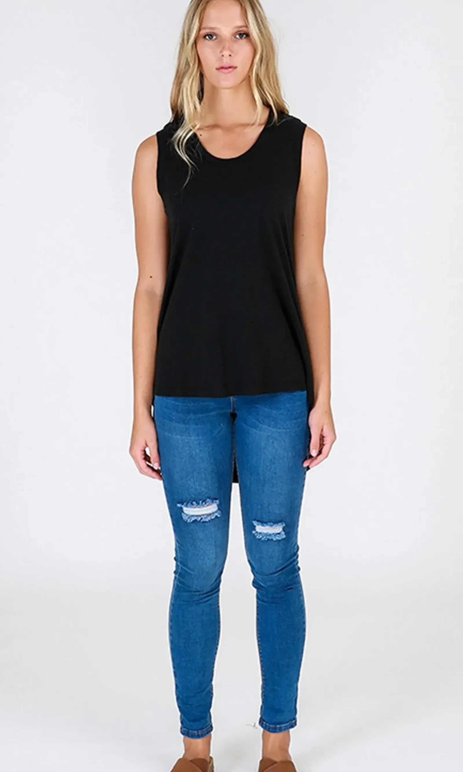 3rd Story Madison Tank Black Clearance