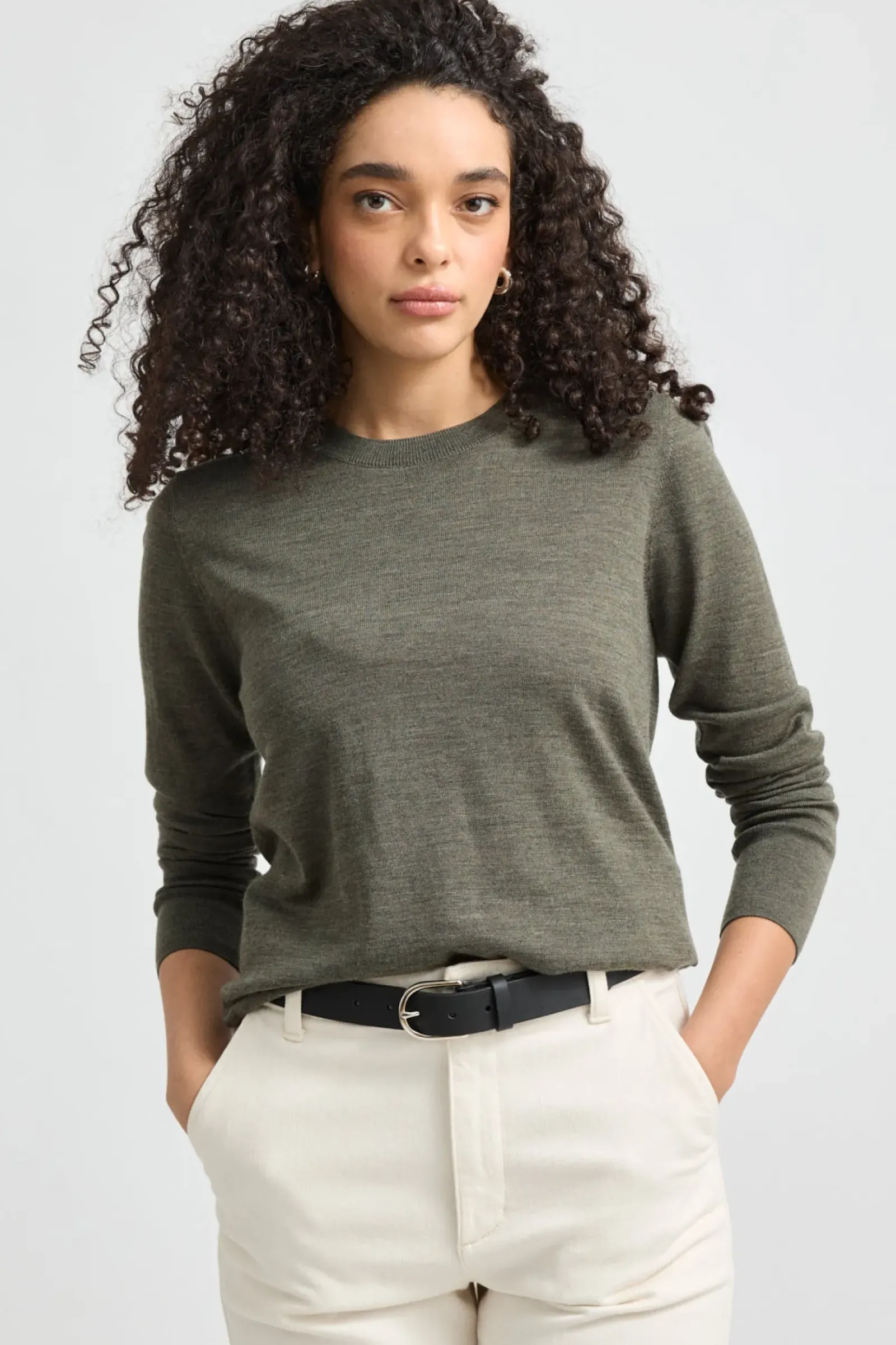 Toorallie Fine Merino Crew - Bay Leaf Online