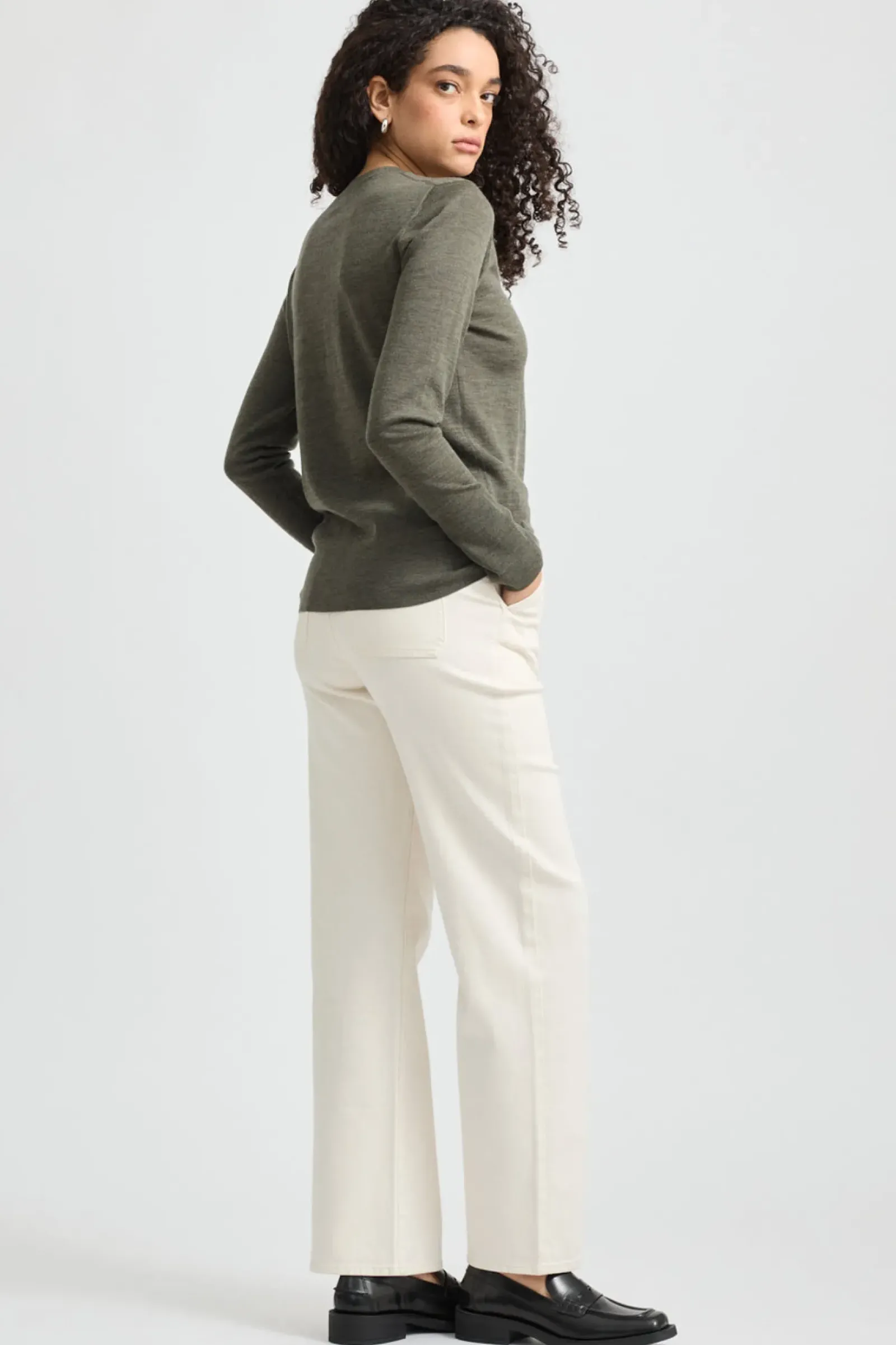 Toorallie Fine Merino Crew - Bay Leaf Online