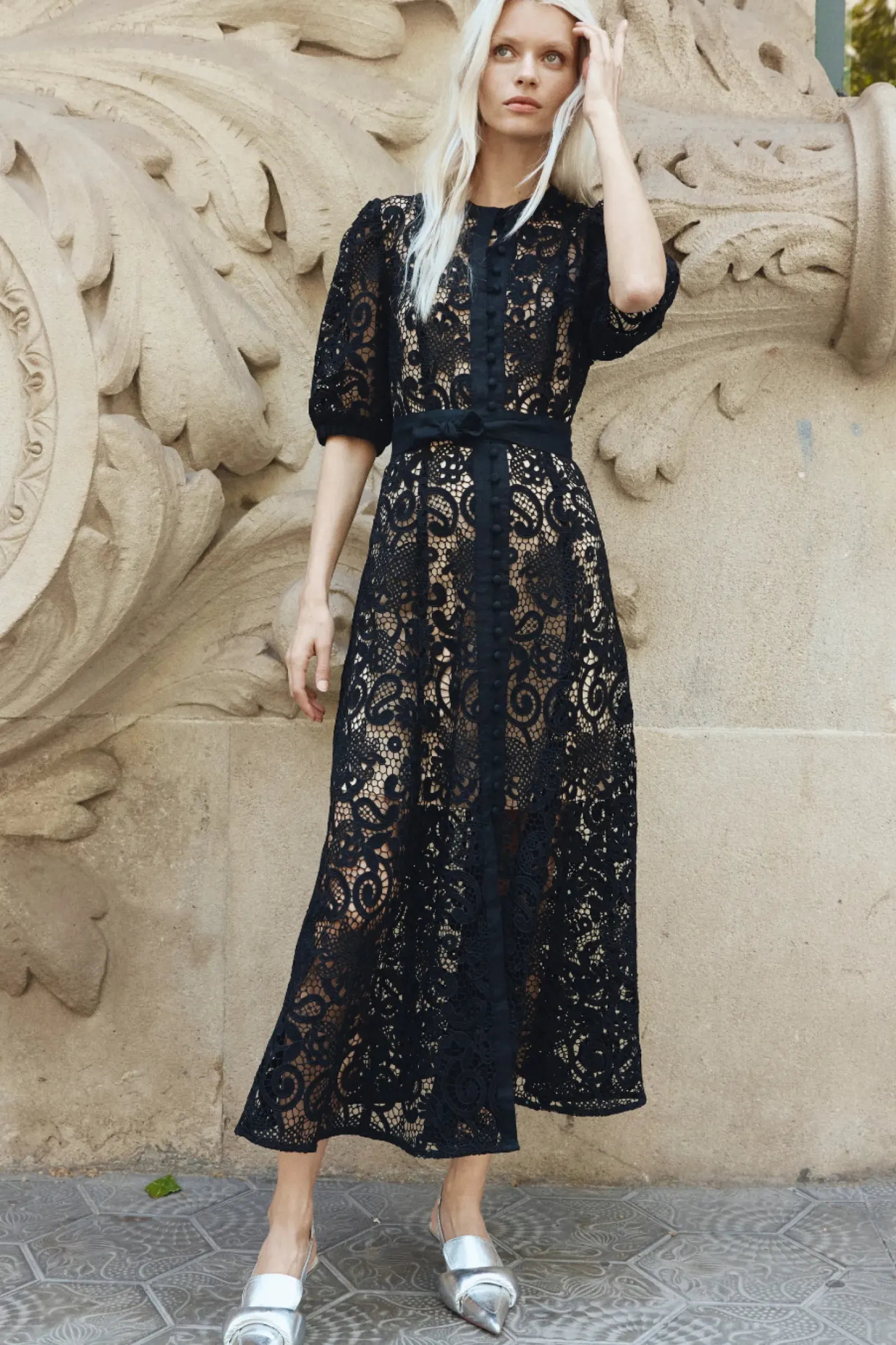 Zoe Kratzmann Lyric Lace Dress - Black New