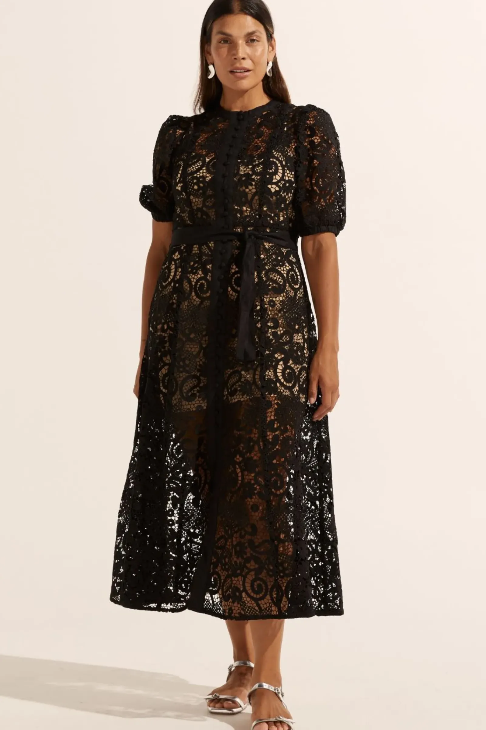 Zoe Kratzmann Lyric Lace Dress - Black New