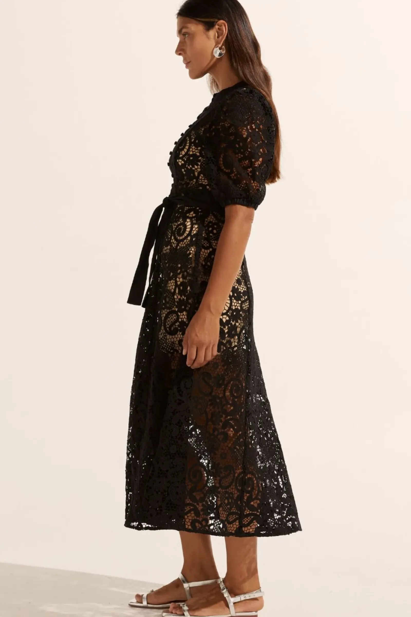 Zoe Kratzmann Lyric Lace Dress - Black New