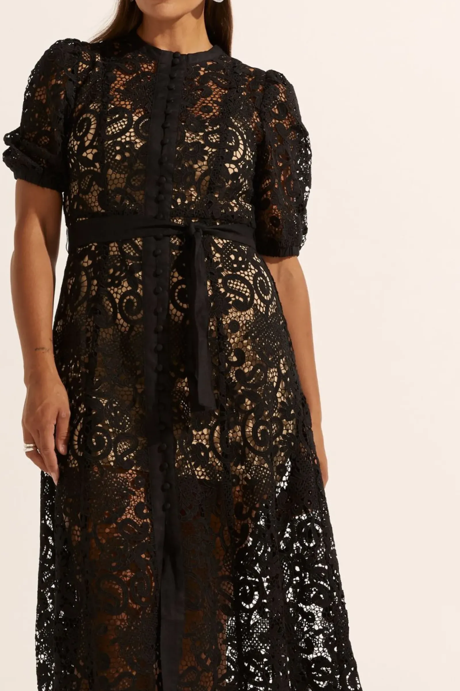 Zoe Kratzmann Lyric Lace Dress - Black New