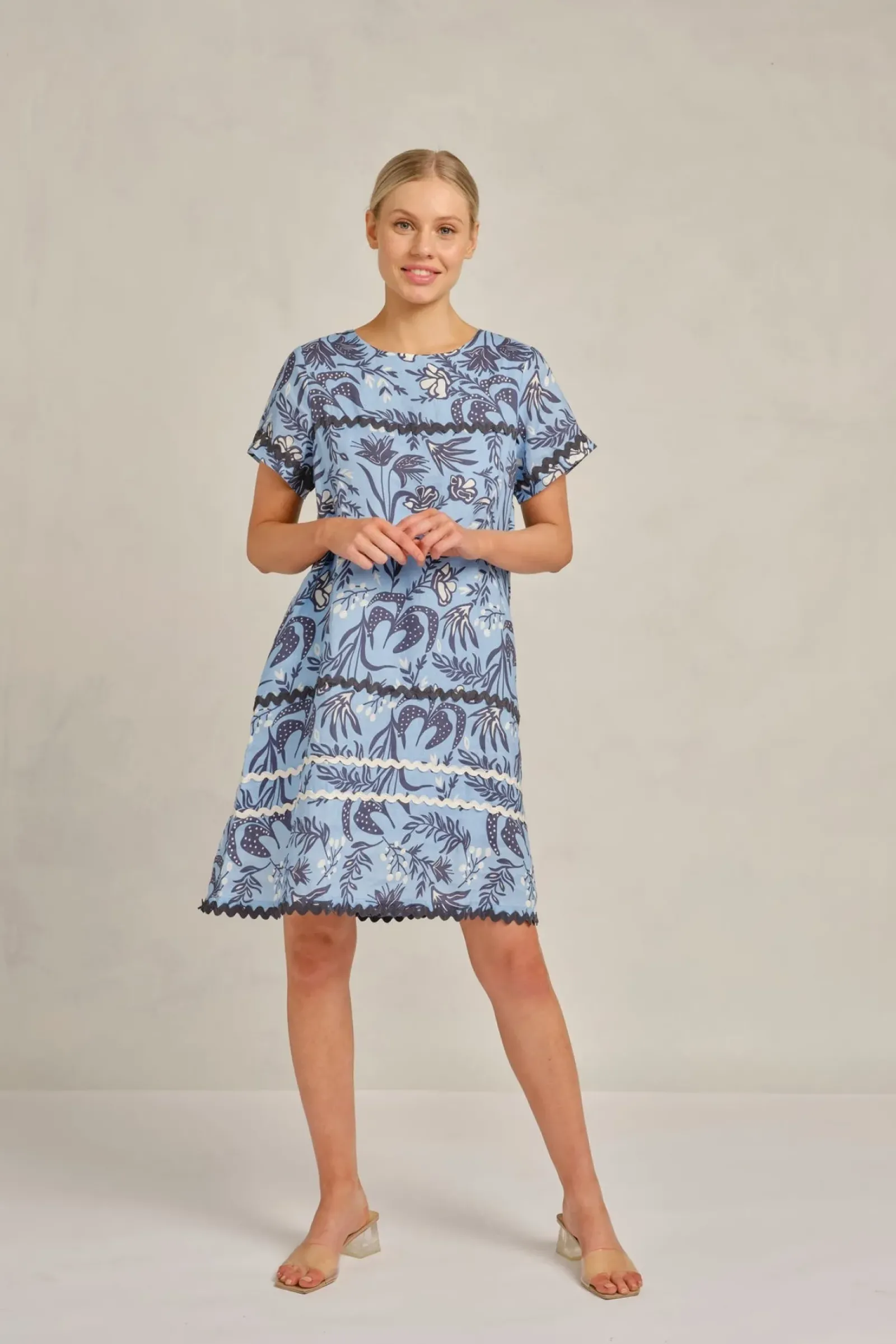 Alessandra Claudette Wave Dress Paradise - Cornflower Best