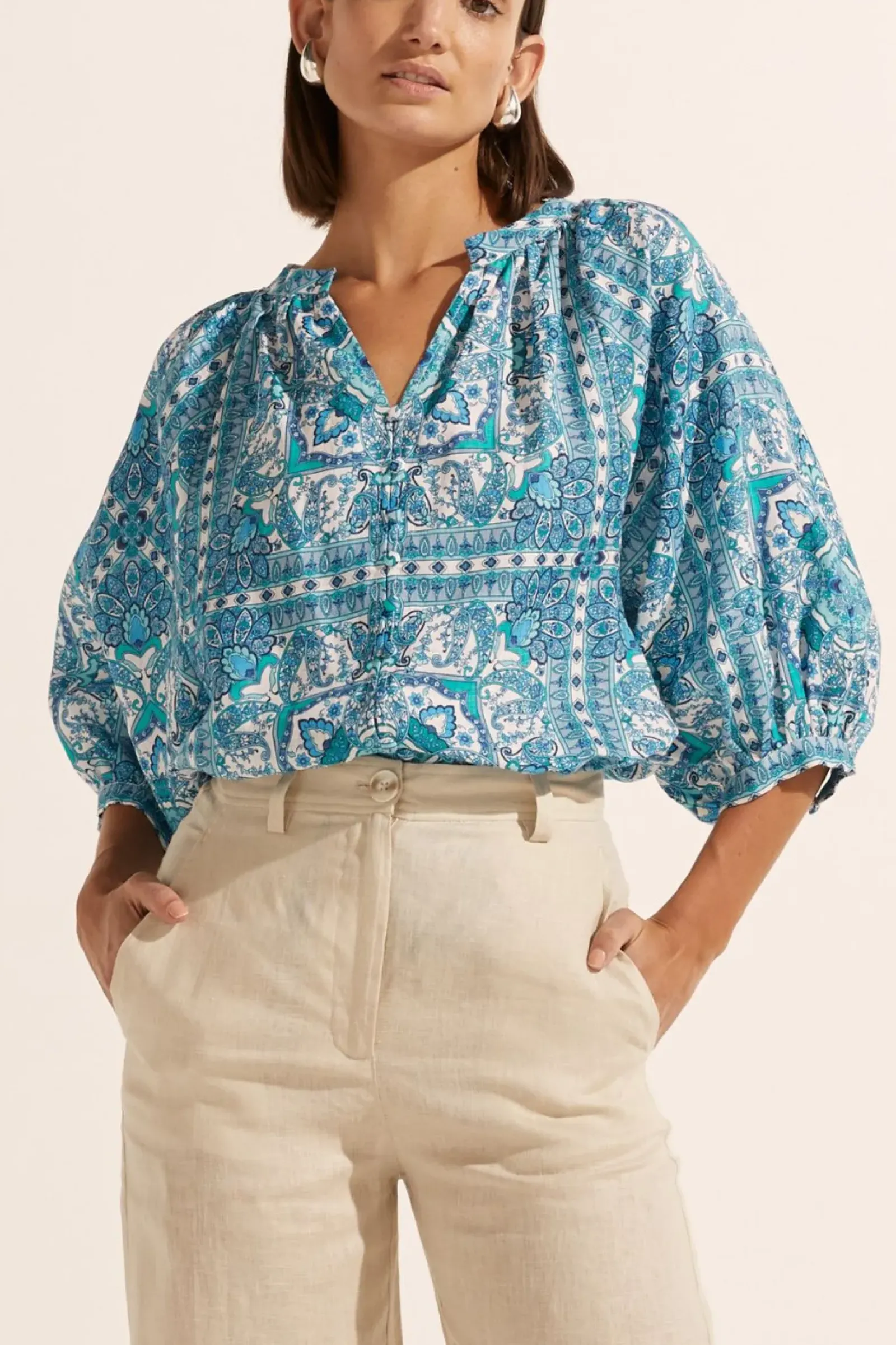 Zoe Kratzmann Hanker Top - Sapphire Tile Sale