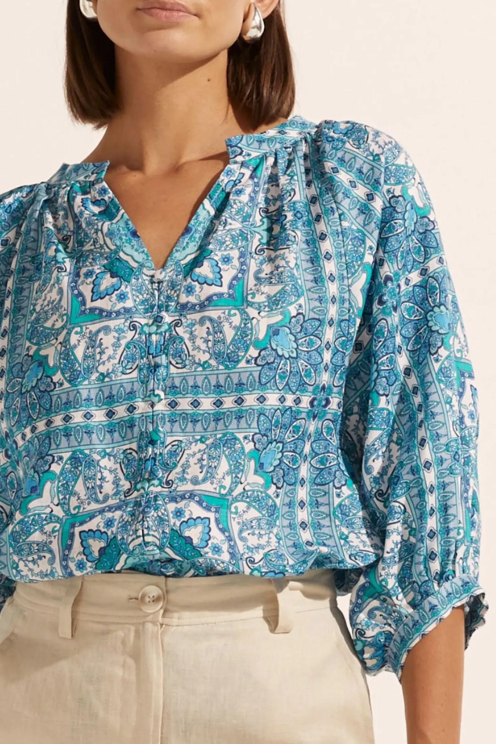 Zoe Kratzmann Hanker Top - Sapphire Tile Sale