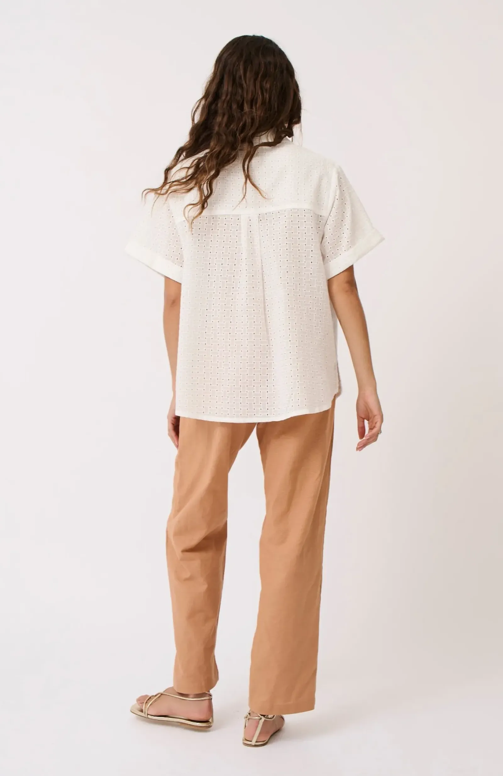 Cartel & Willow Cartel & Willow Tully Shirt - White Broderie Hot