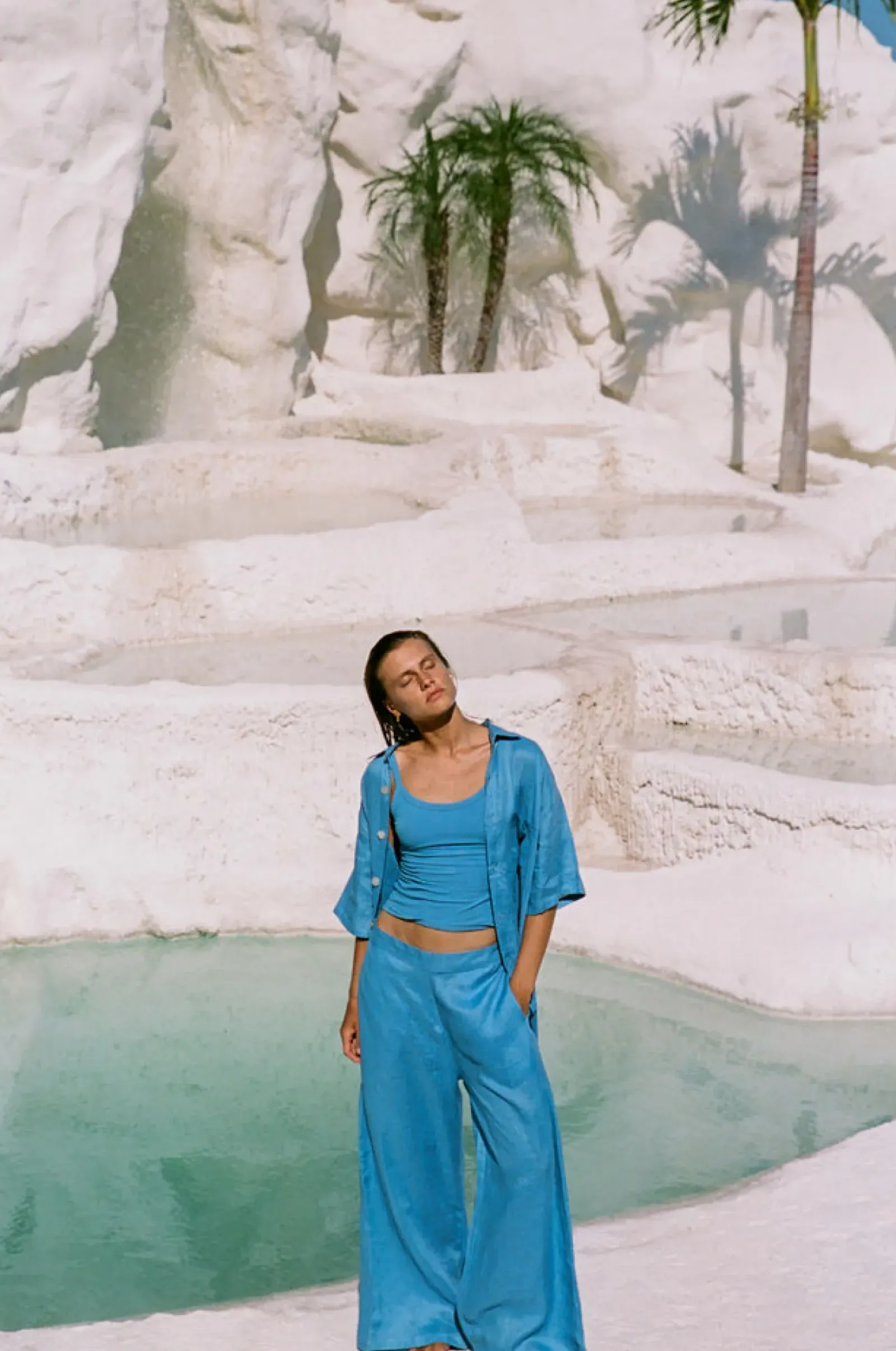 Hobo & Hatch Hobo & Hatch Breeze Trouser - Ocean Hot