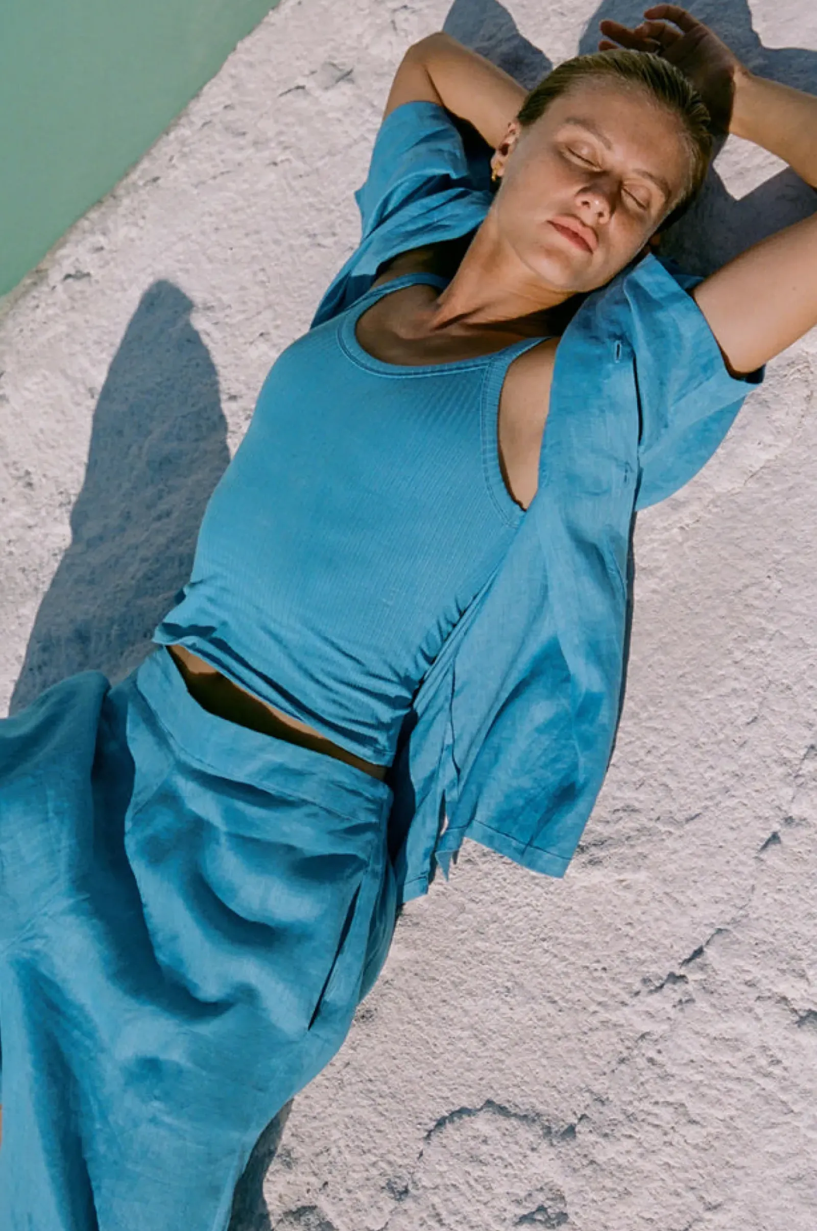 Hobo & Hatch Hobo & Hatch Breeze Trouser - Ocean Hot