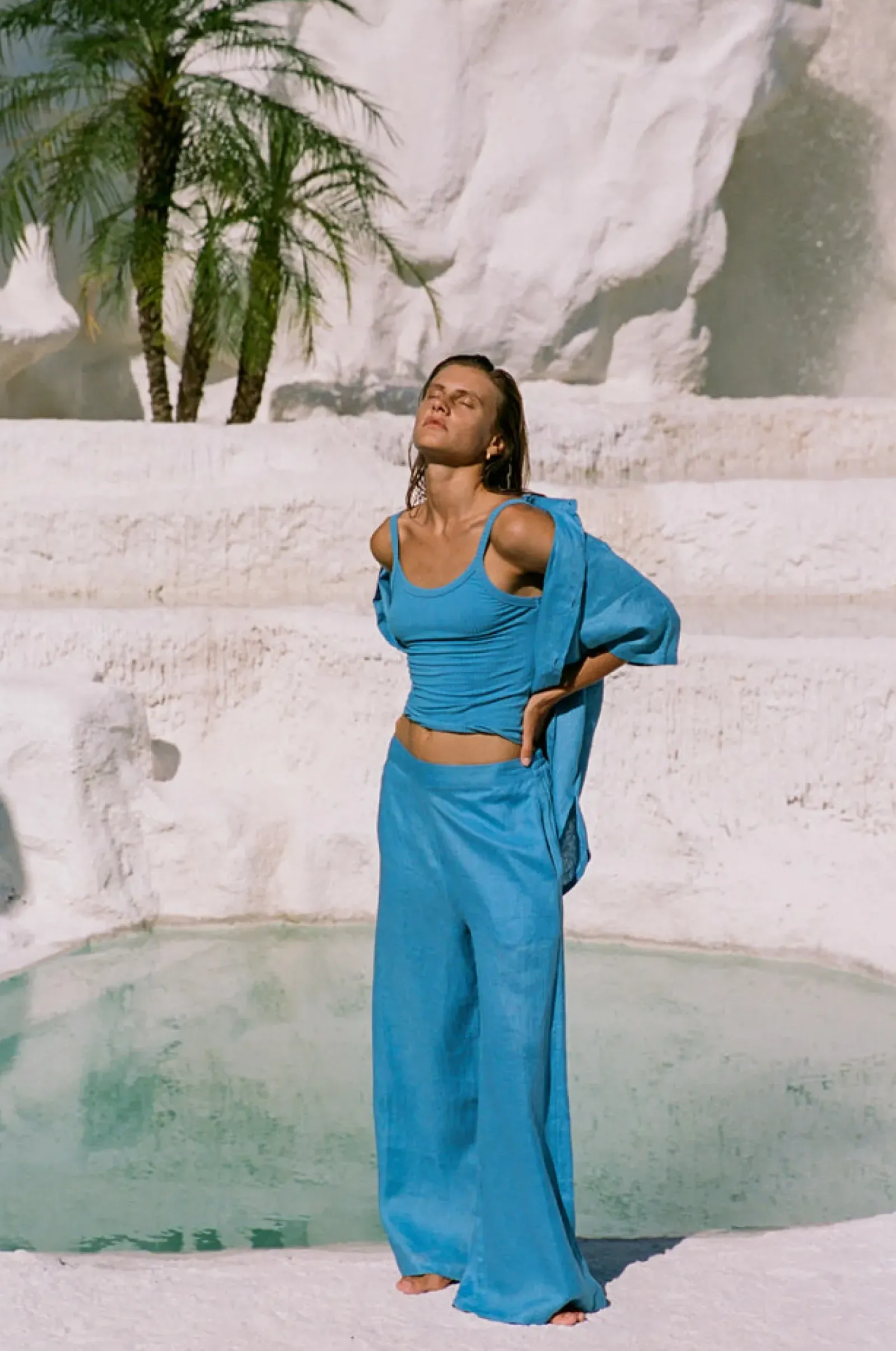 Hobo & Hatch Hobo & Hatch Breeze Trouser - Ocean Hot