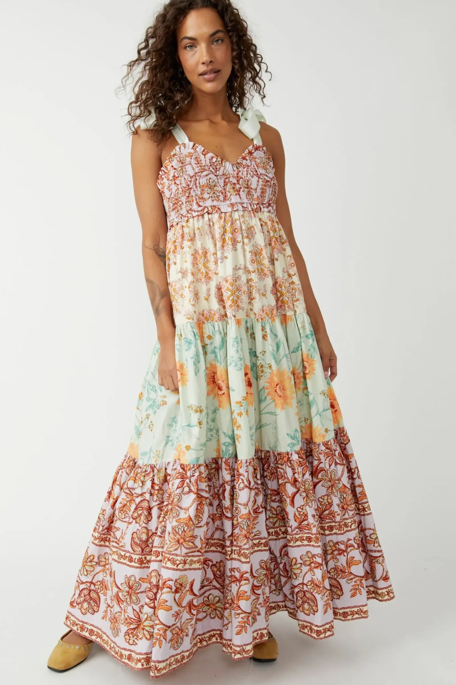 Free People Bluebell Maxi - Lilac Combo Discount