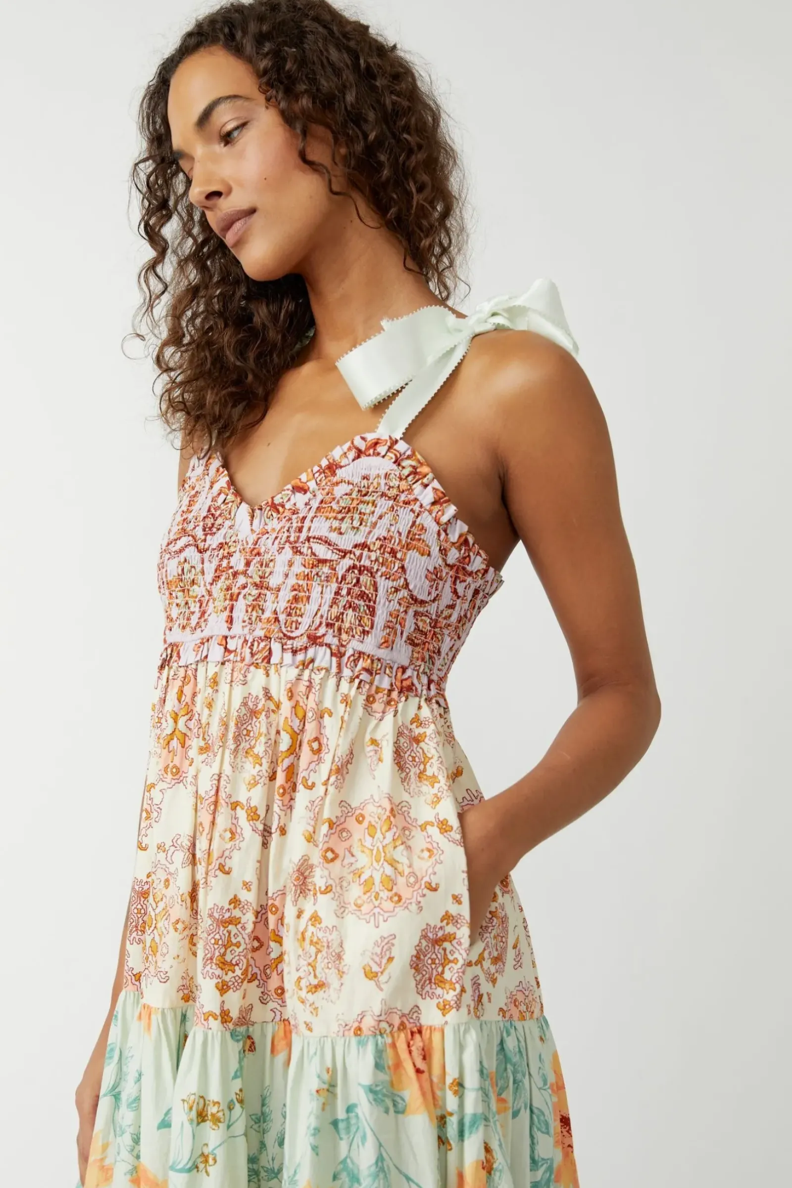 Free People Bluebell Maxi - Lilac Combo Discount