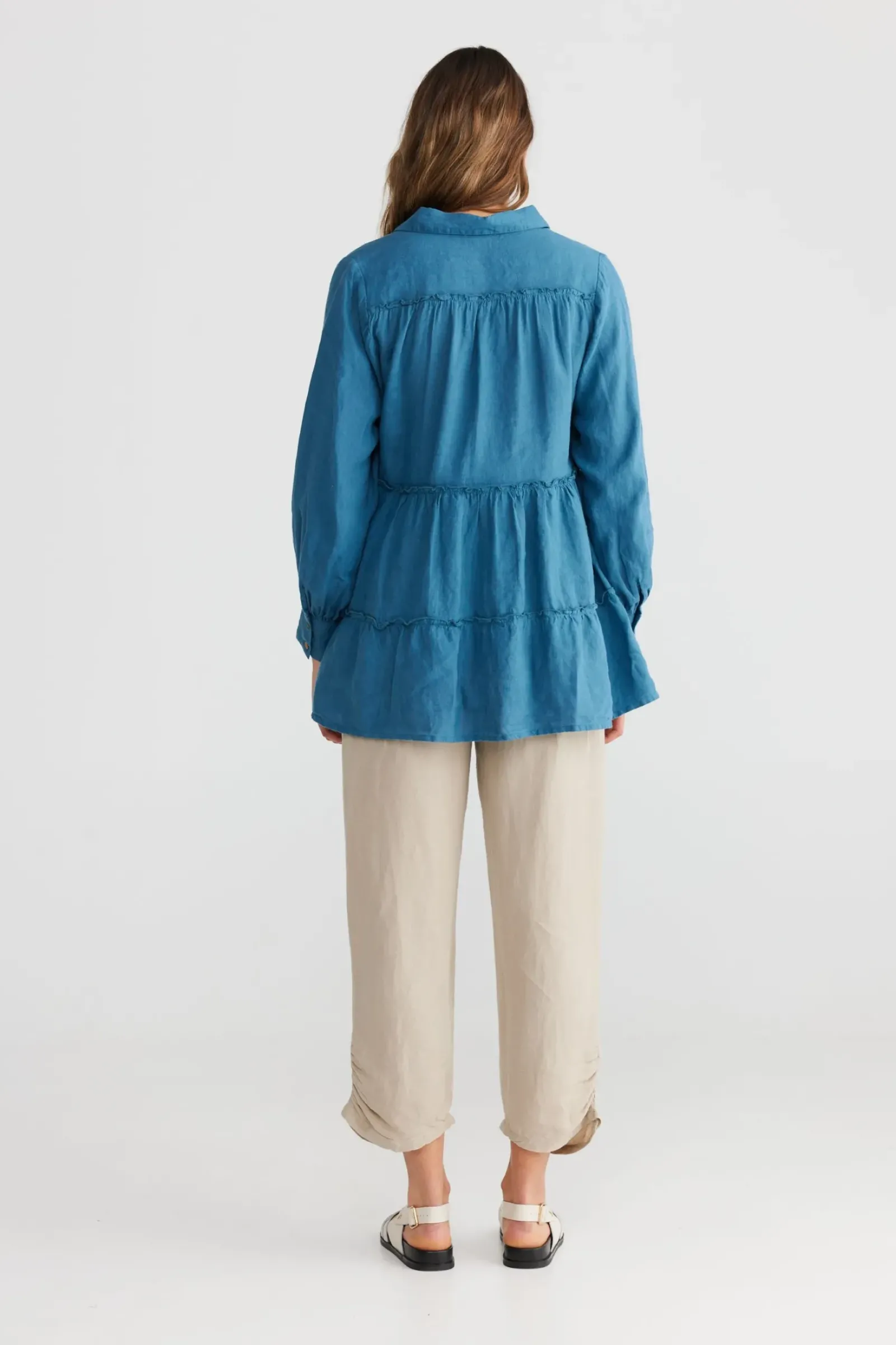 The Shanty Mia Top - Blue Steel Outlet