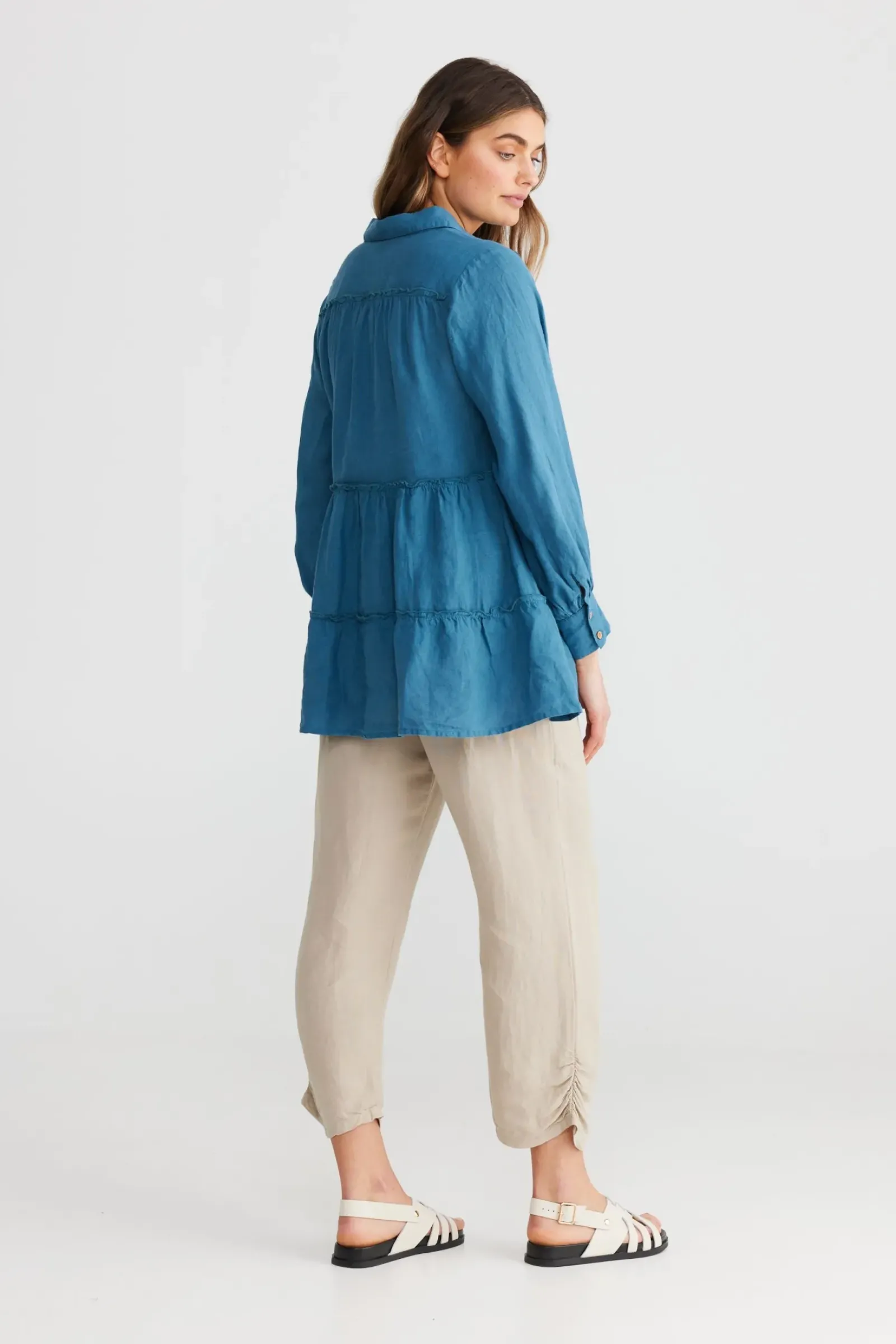 The Shanty Mia Top - Blue Steel Outlet