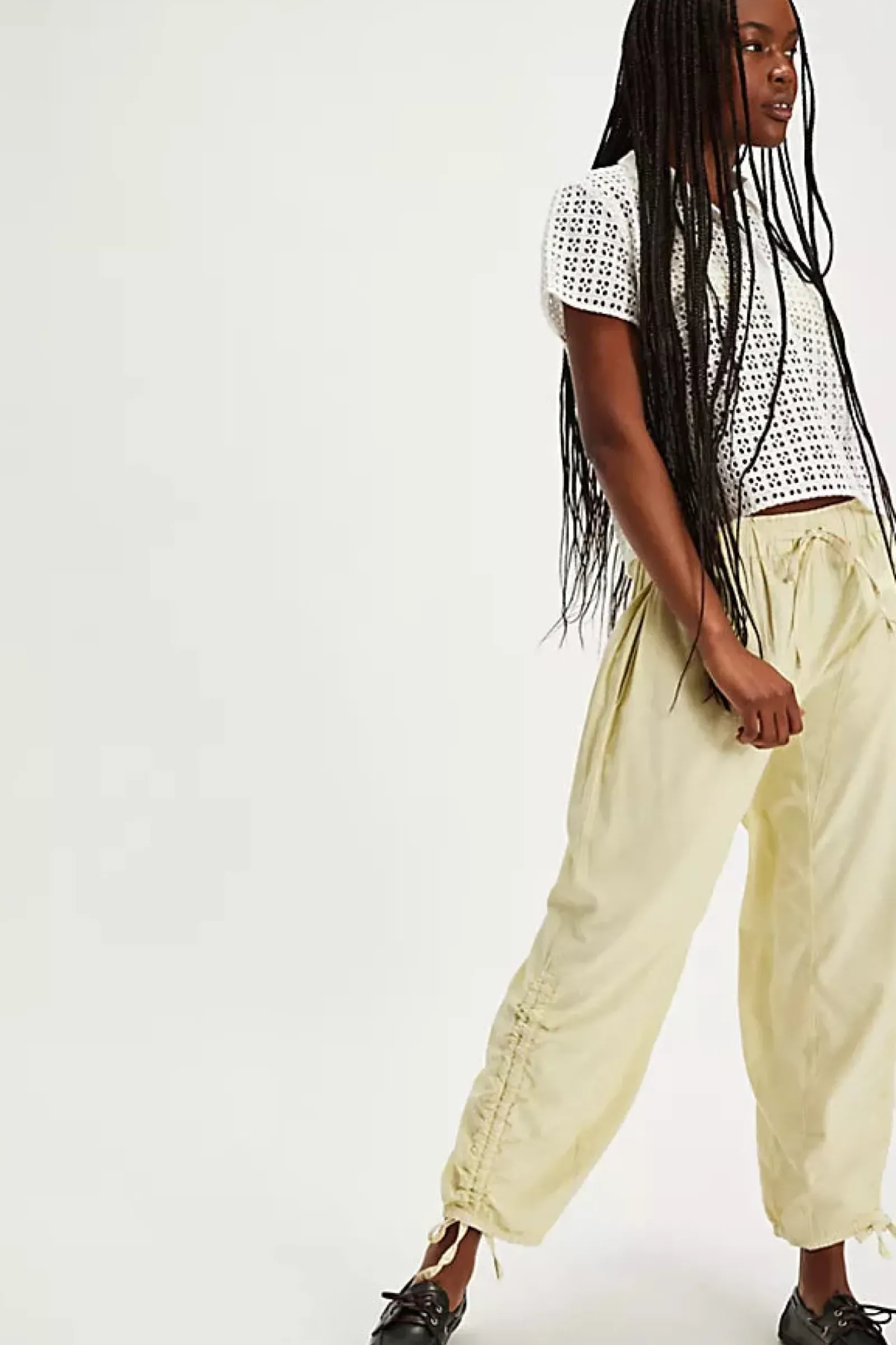 Free People Hadley Poplin Pant - Khaki Chino Sale