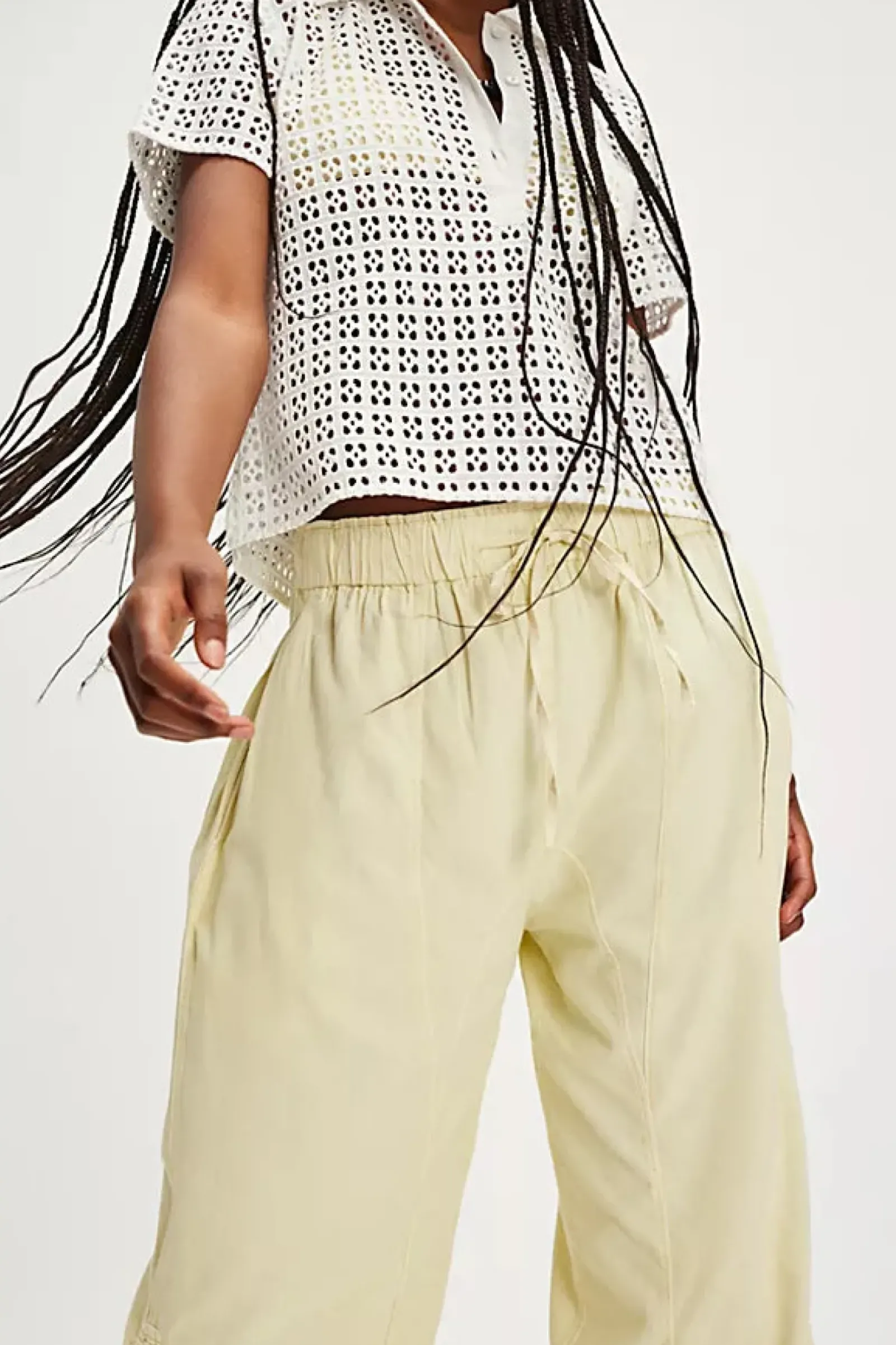 Free People Hadley Poplin Pant - Khaki Chino Sale