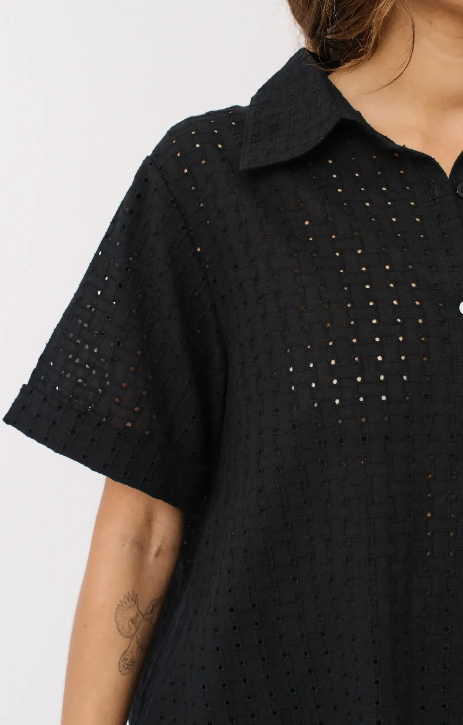 Cartel & Willow Cartel & Willow Tully Shirt - Black Broderie Discount