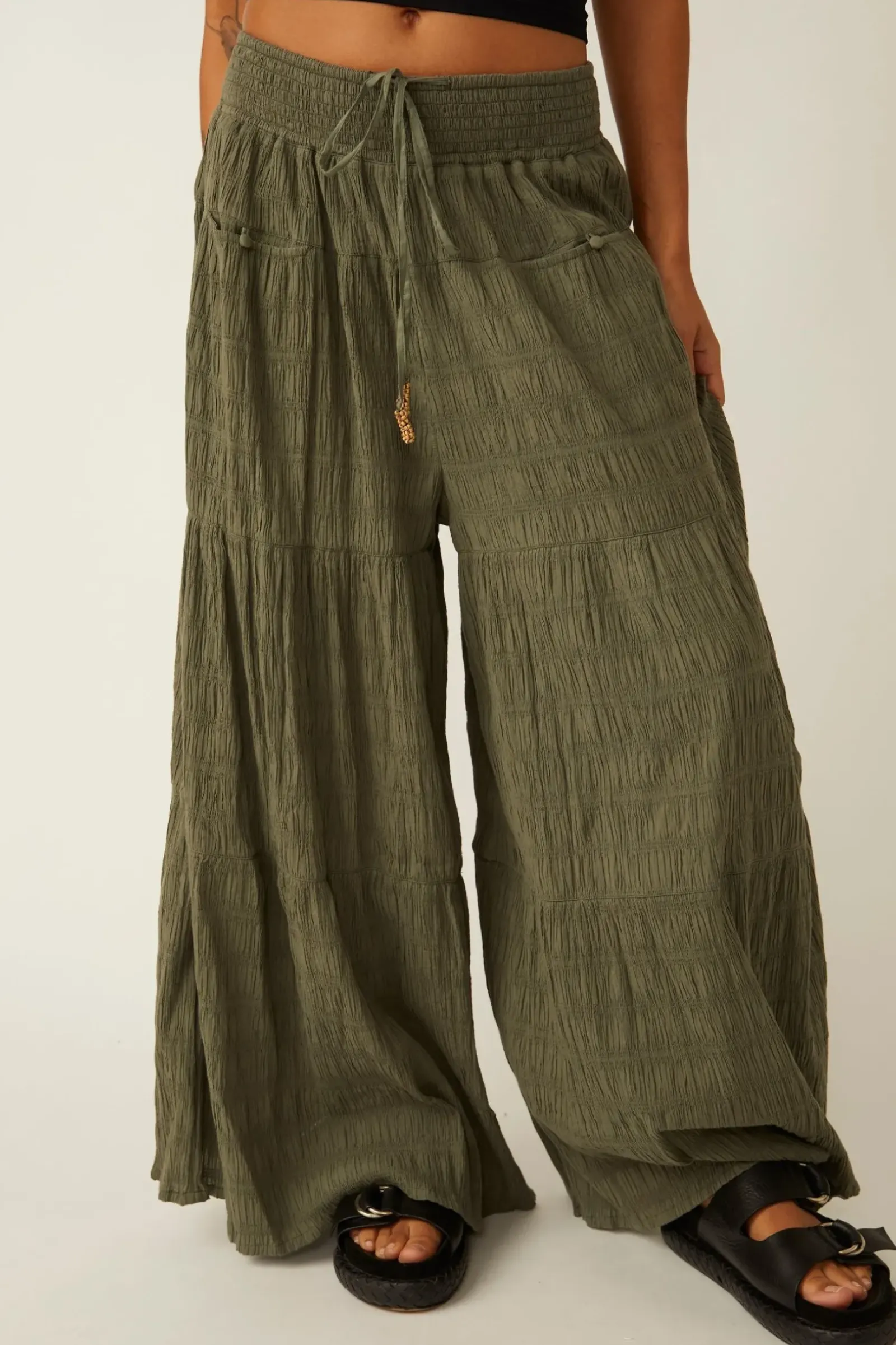 Free People In Paradise Wide Leg Pant - Dried Basil Sale