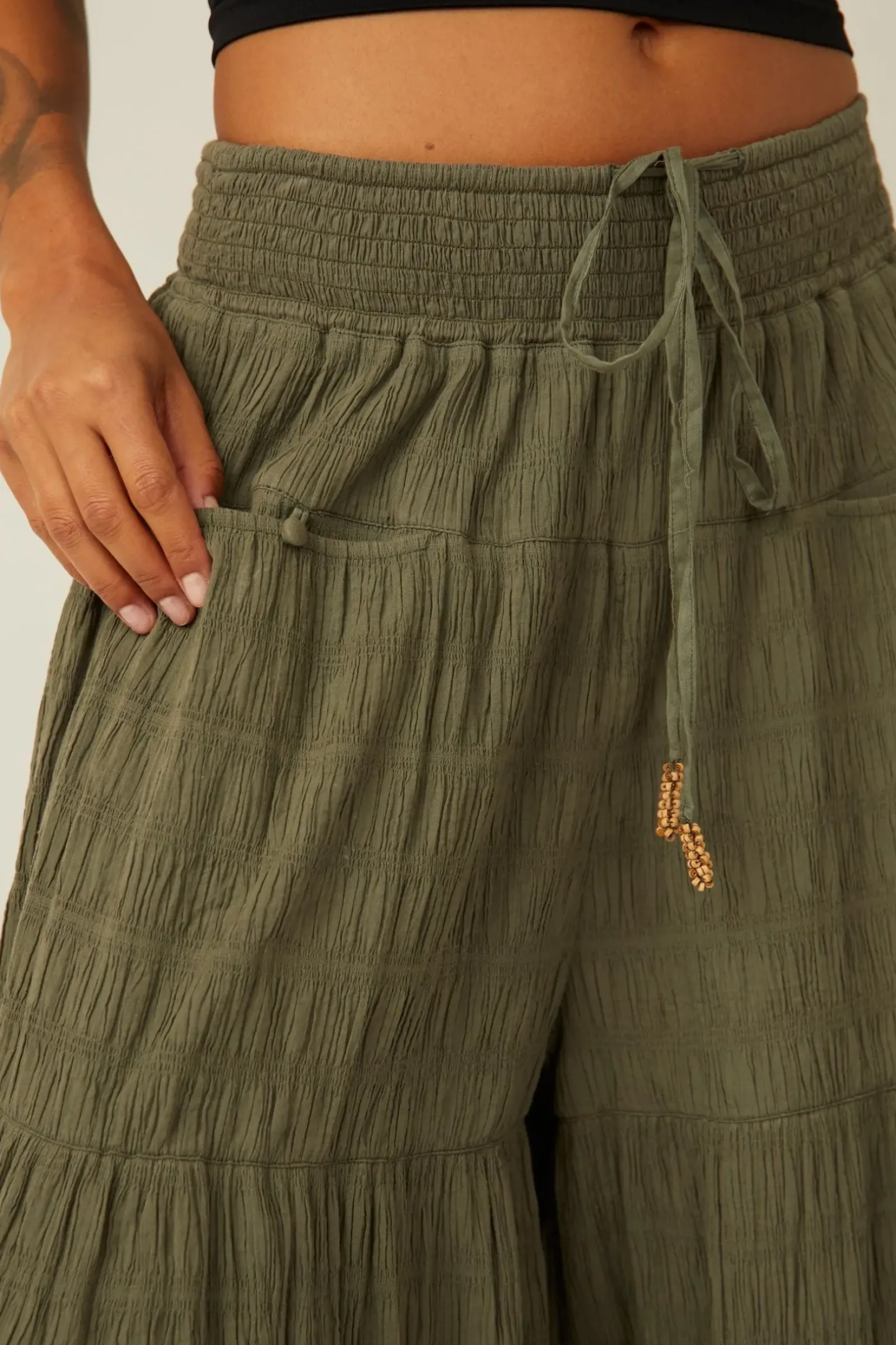 Free People In Paradise Wide Leg Pant - Dried Basil Sale
