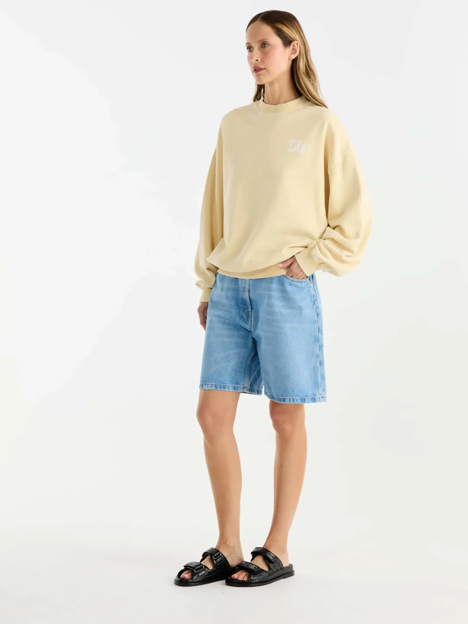 Ena Pelly Vintage Sport Sweatshirt - Lemon Discount