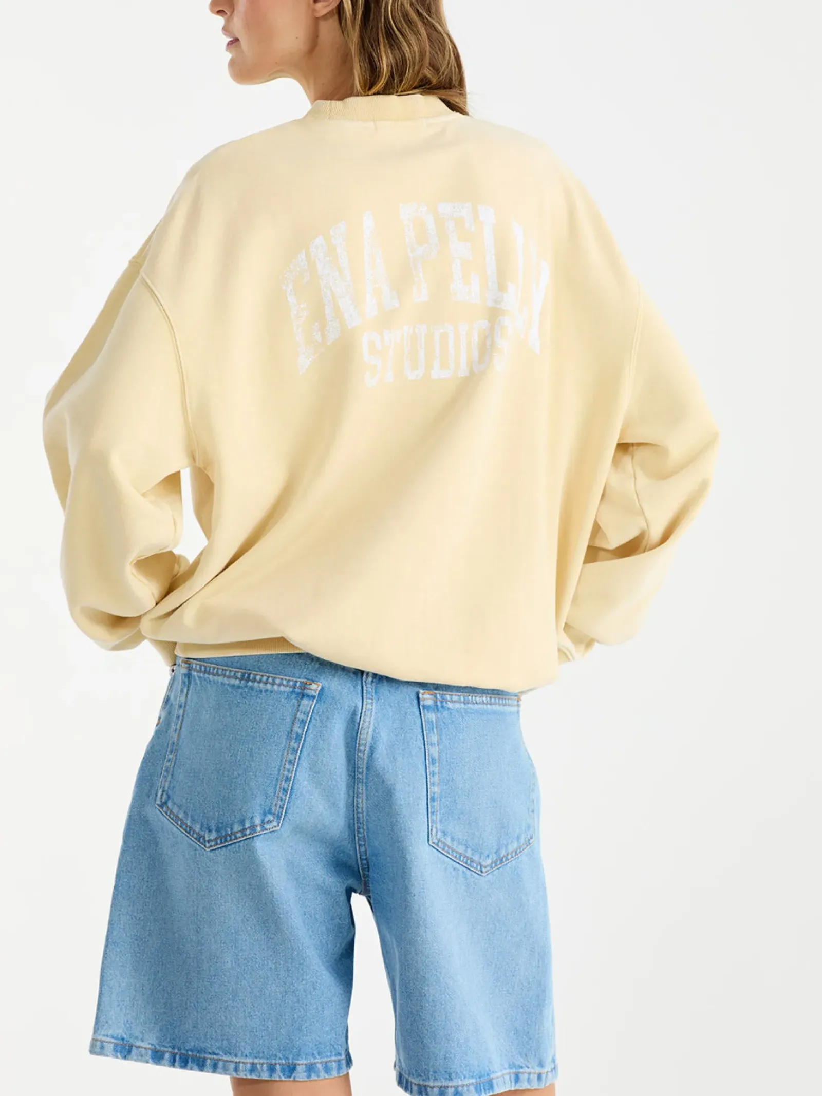 Ena Pelly Vintage Sport Sweatshirt - Lemon Discount