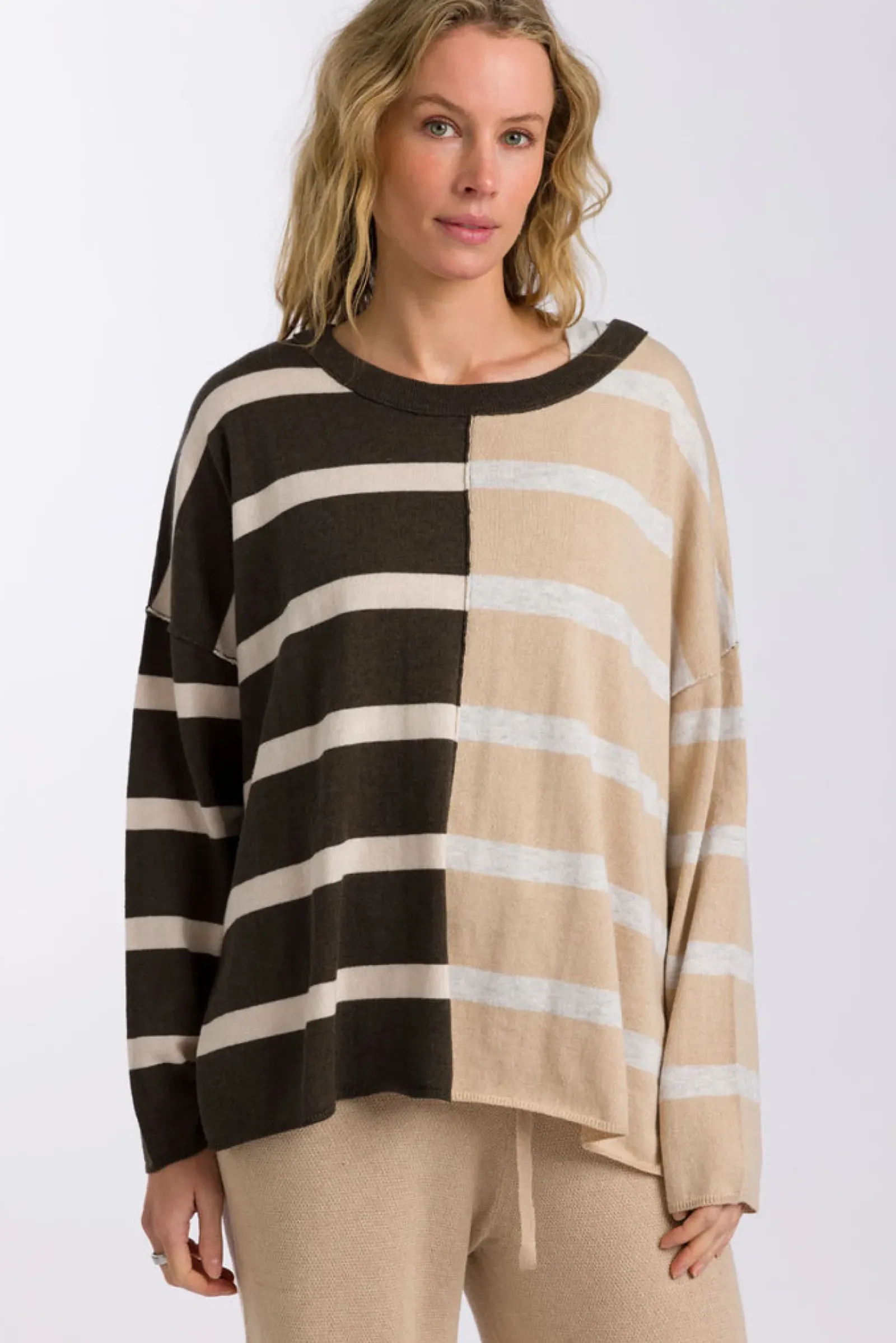 Talamaya Hinterland Stripe Pullover - Sable Combo Best