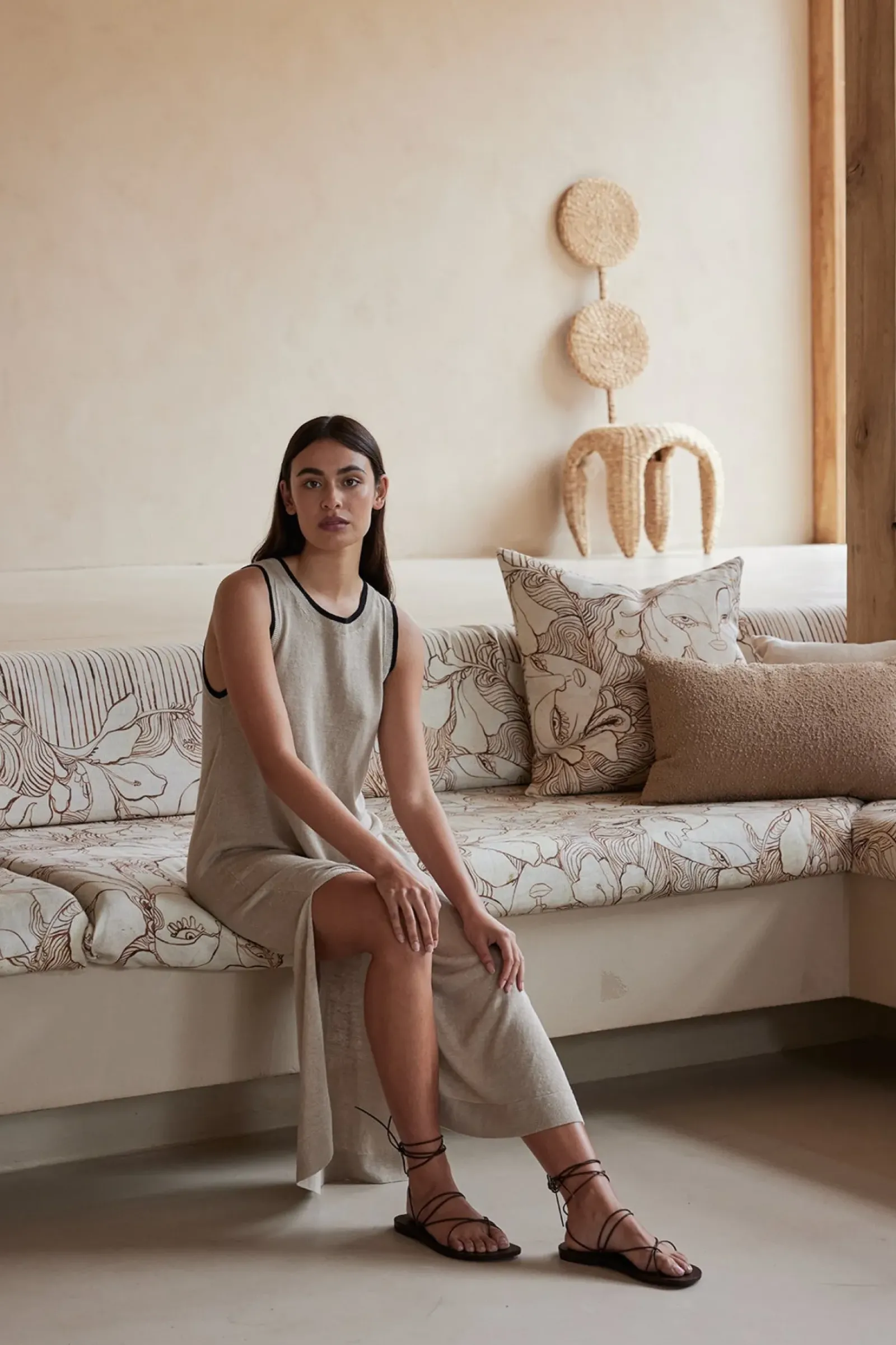 ARCAA Brie Long Dress - Taupe New