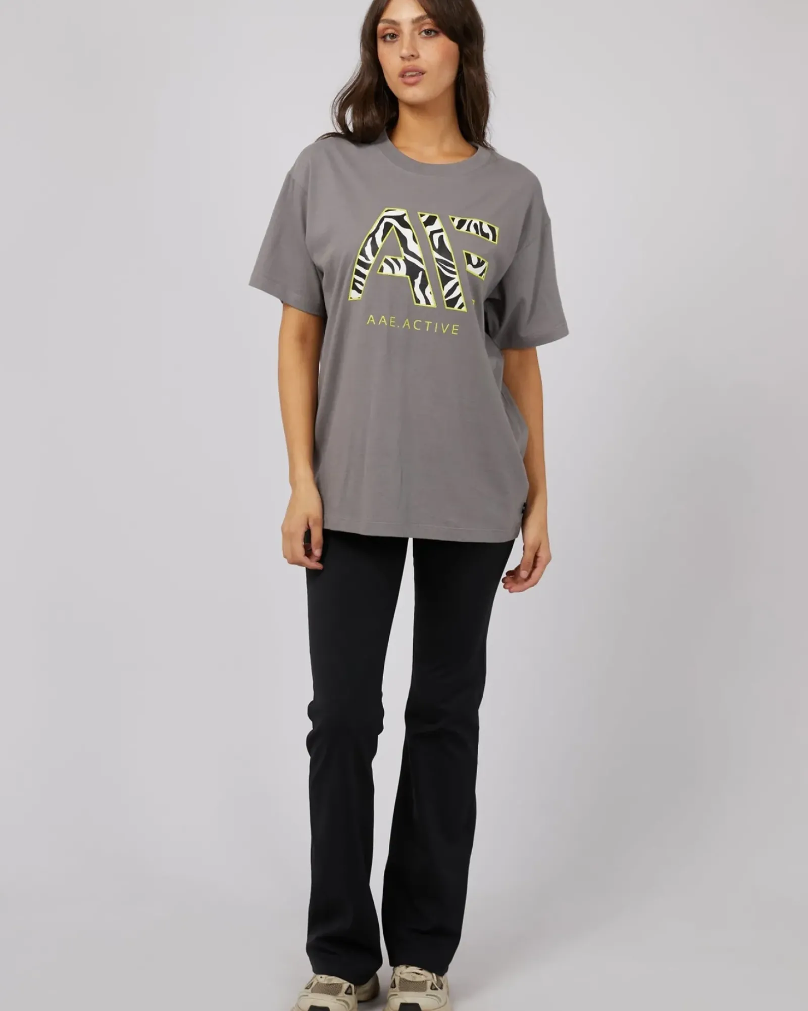 All About Eve Parker Active Tee - Charcoal Fashion